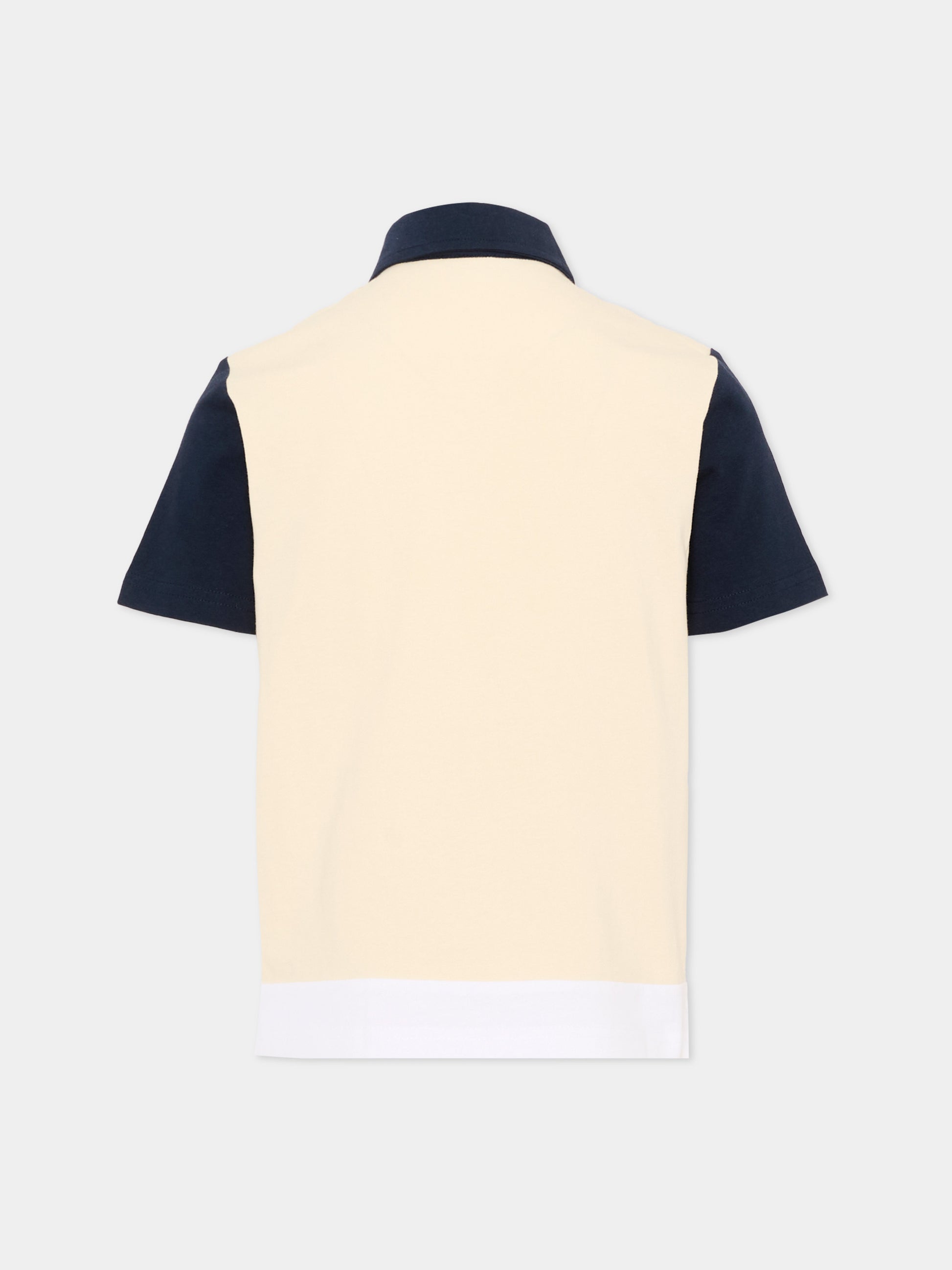 Polo beige per bambino con logo,Boss,J52023 21C