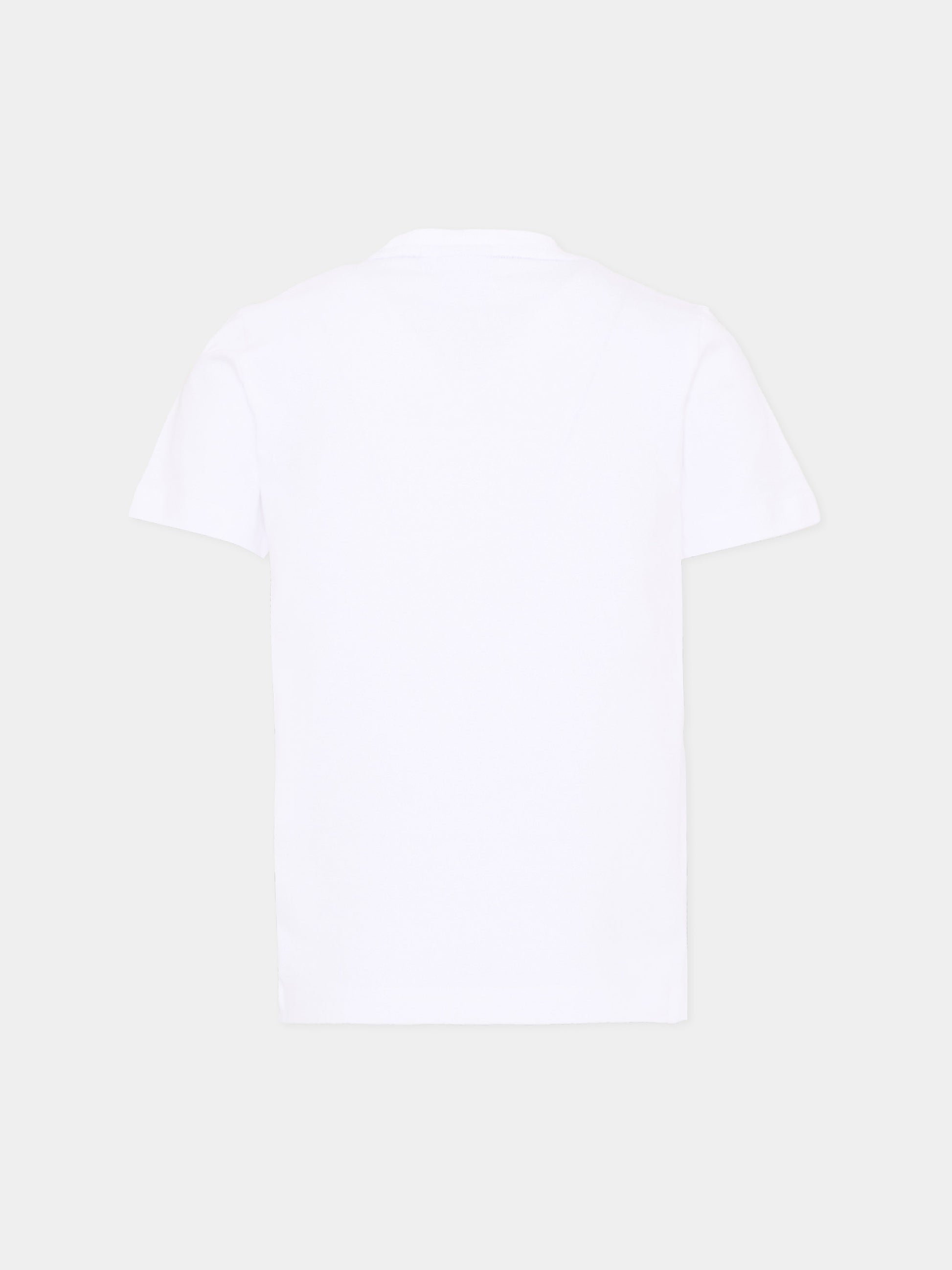T-Shirt bianca per bambino con logo,Boss,J52034 10P