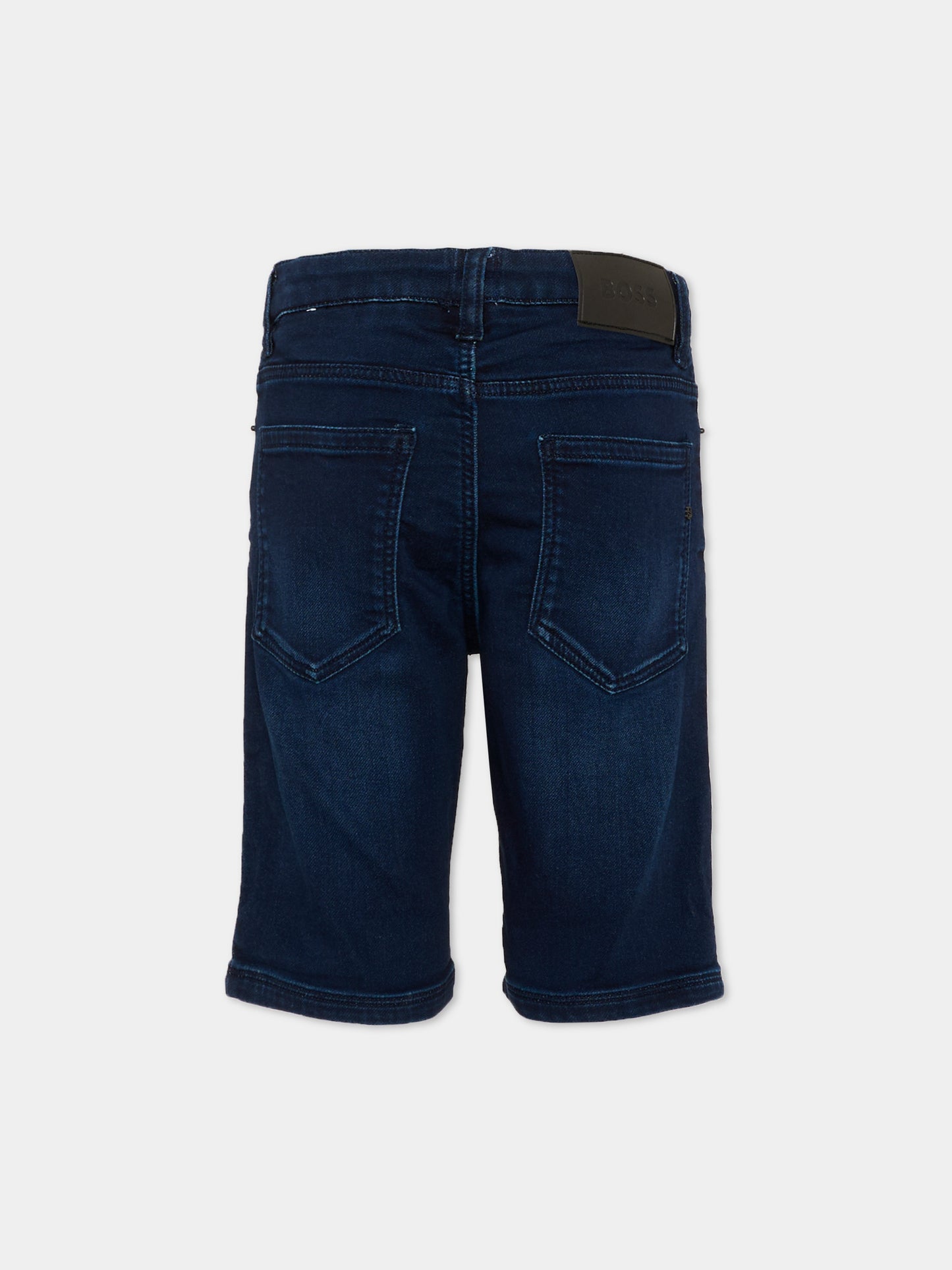 Shorts denim per bambino con patch,Boss,J53557 Z07