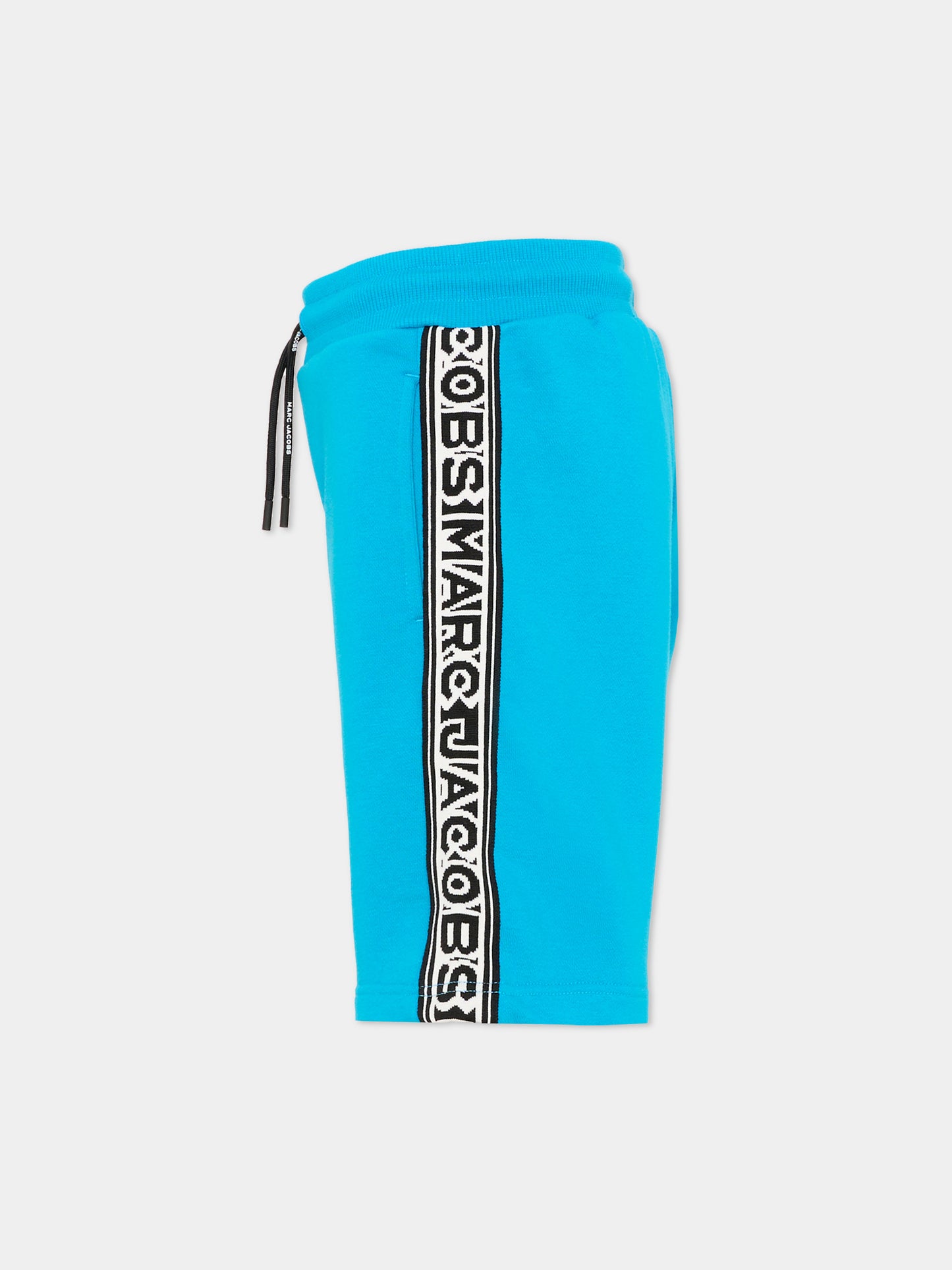 Shorts sportivi azzurri per bambino con logo,Marc Jacobs,W60481 759