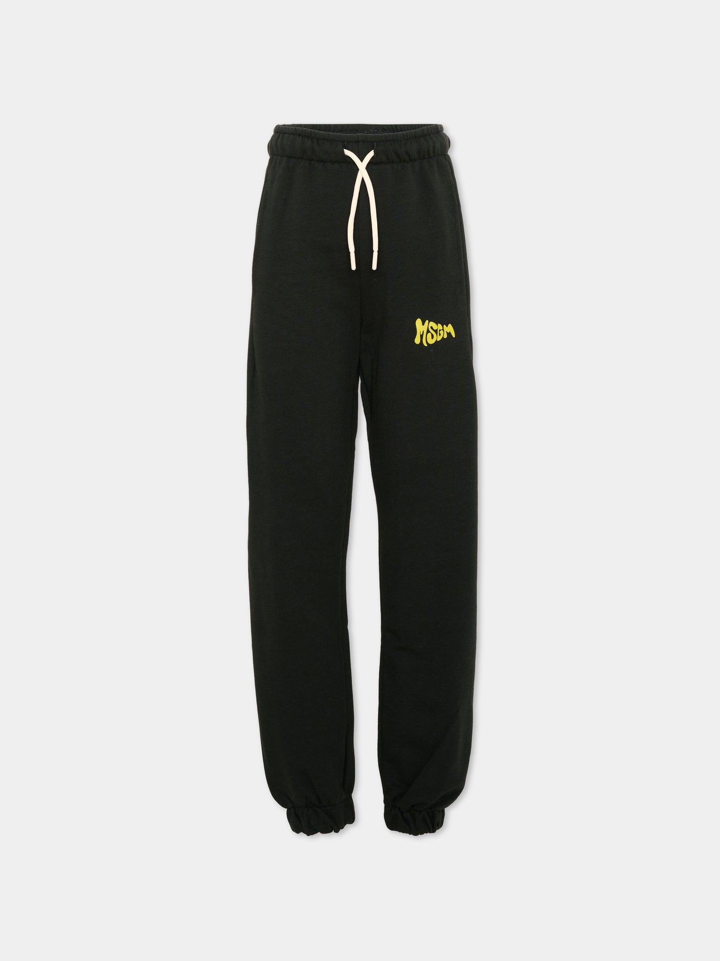 Black sports pants for Kids with logo