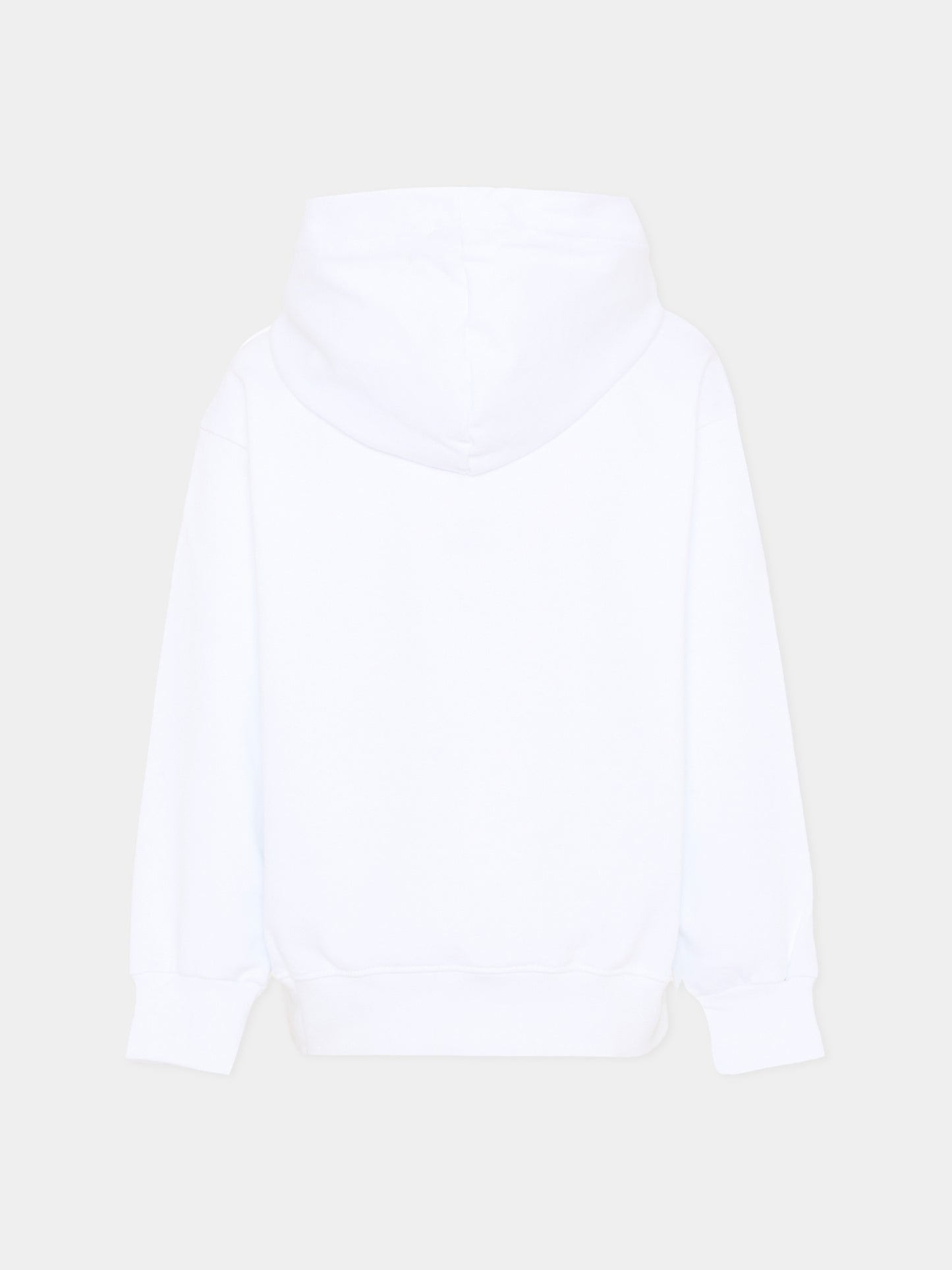 Felpa bianca per bambini con logo,Msgm Kids,S6MSJUHS010 001