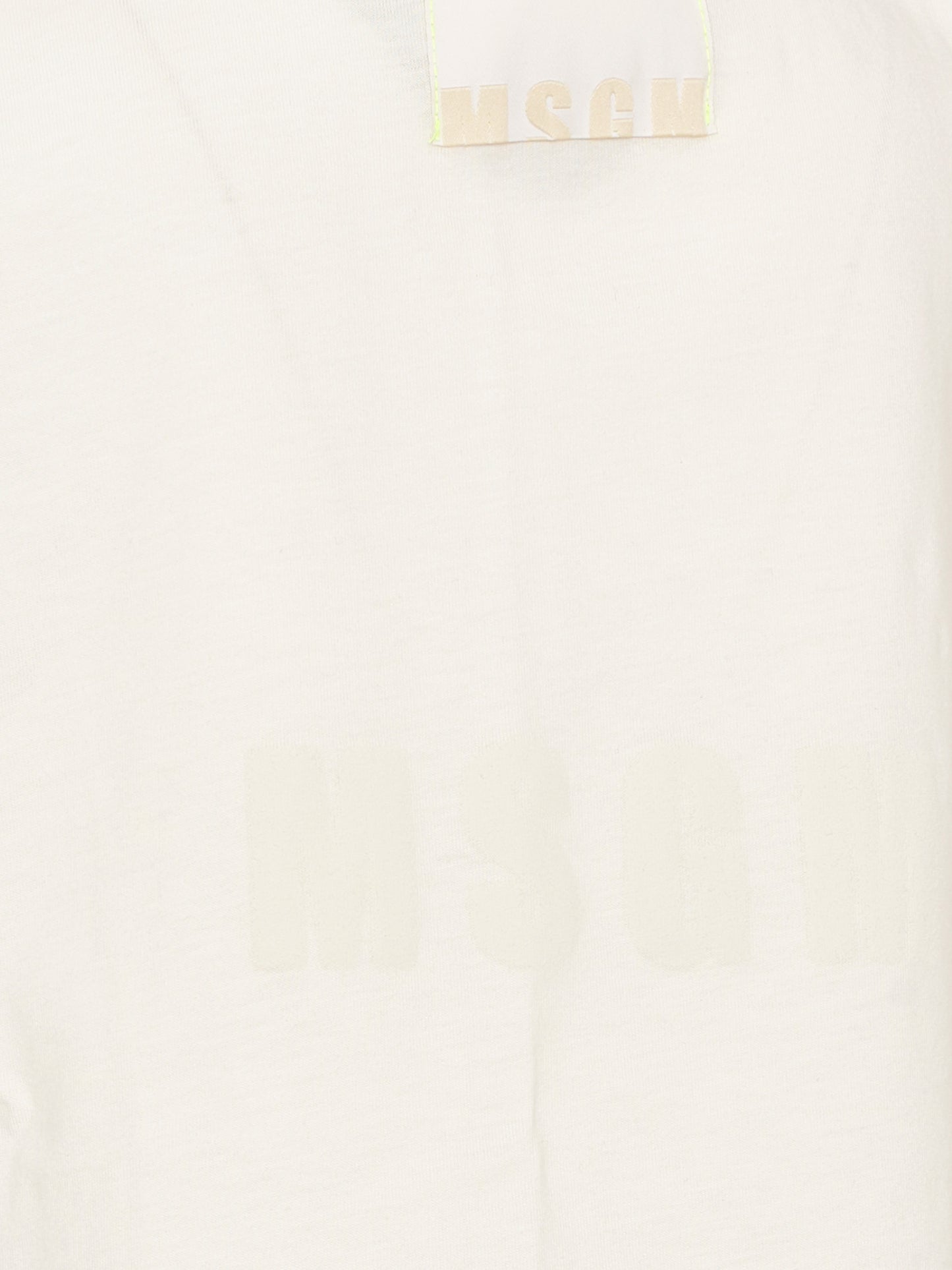 Canotta bianca per bambini con logo,Msgm Kids,S6MSJUTH150 002