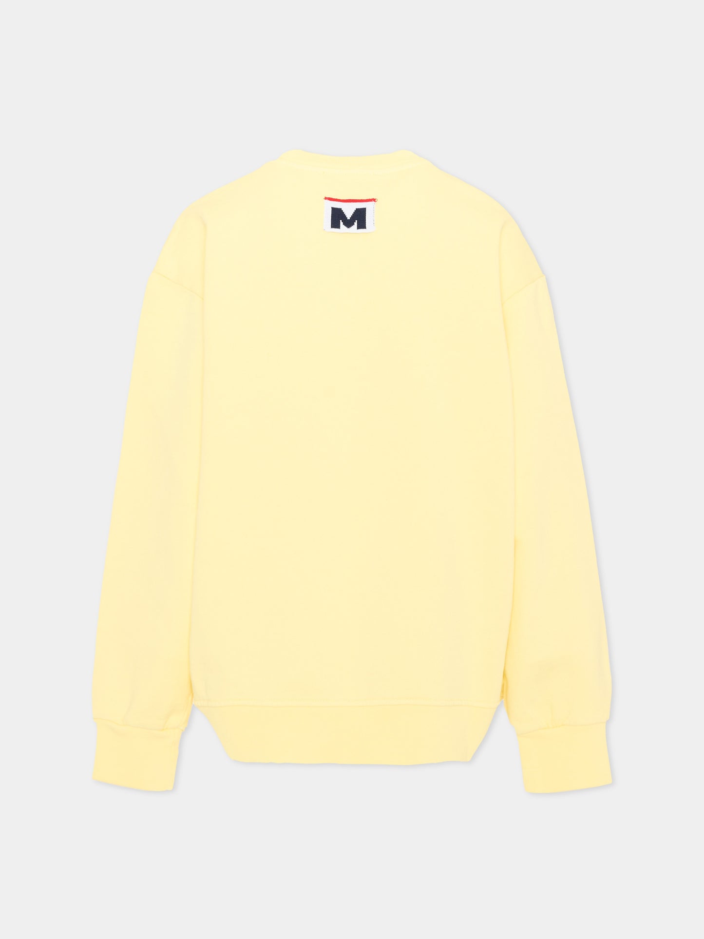 Felpa gialla per bambini con logo,Msgm Kids,S6MSJUSW053 MS075
