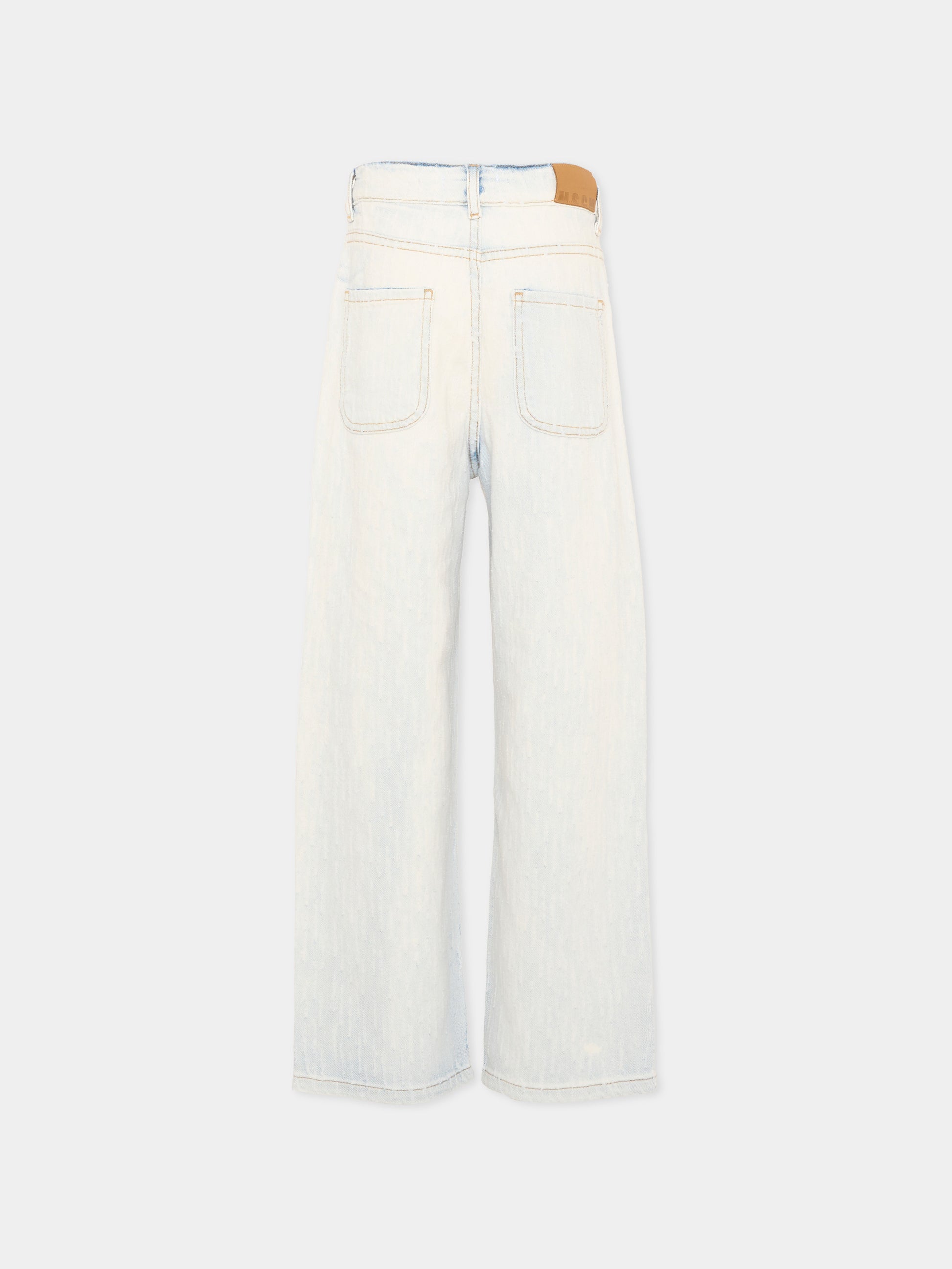 Jeans denim per bambini con logo,Msgm Kids,S6MSJUDP044 126