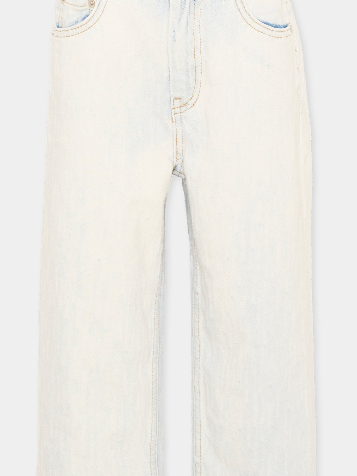 Jeans denim per bambini con logo,Msgm Kids,S6MSJUDP044 126