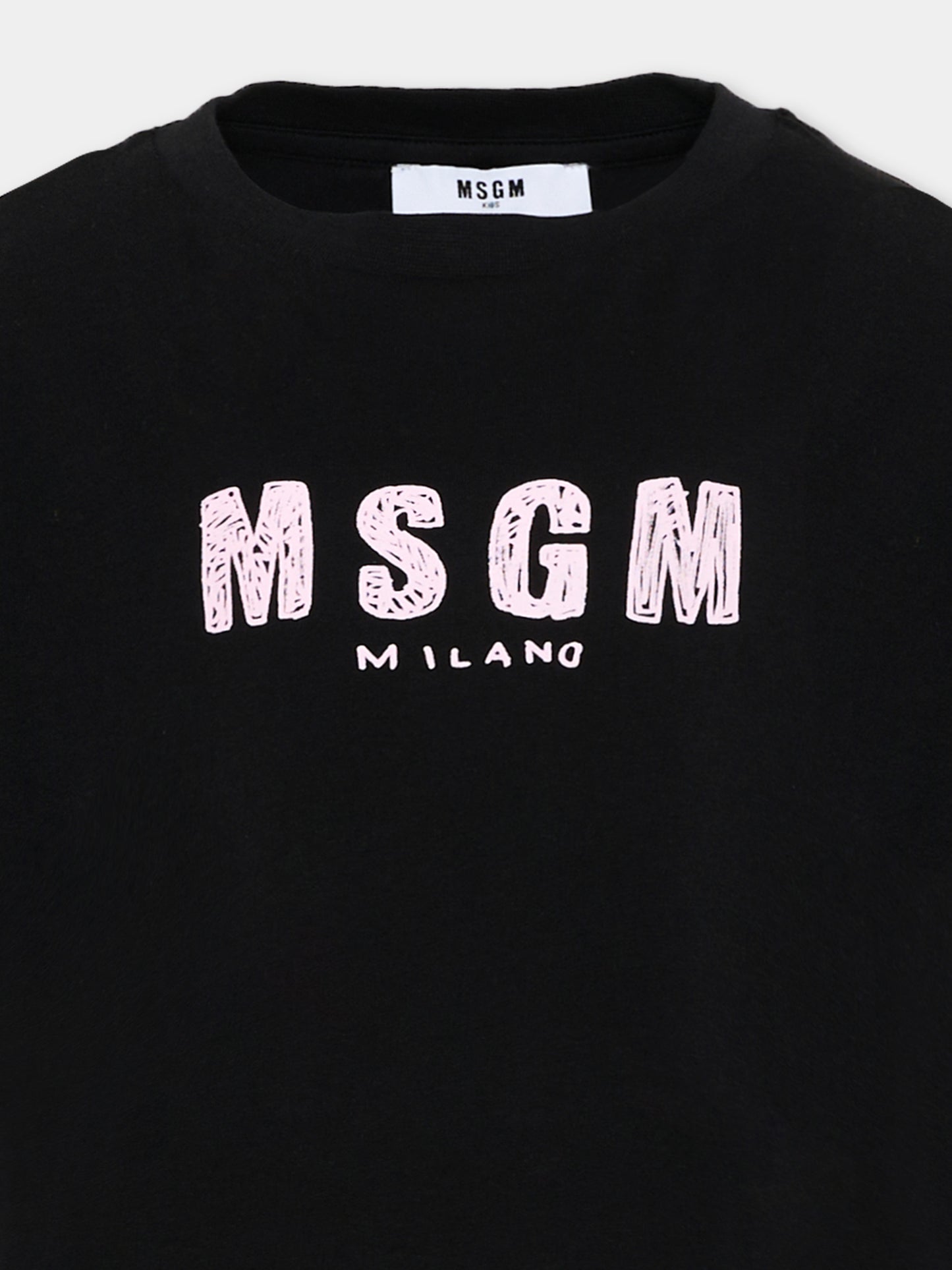 Black T-Shirt for Girl with logo