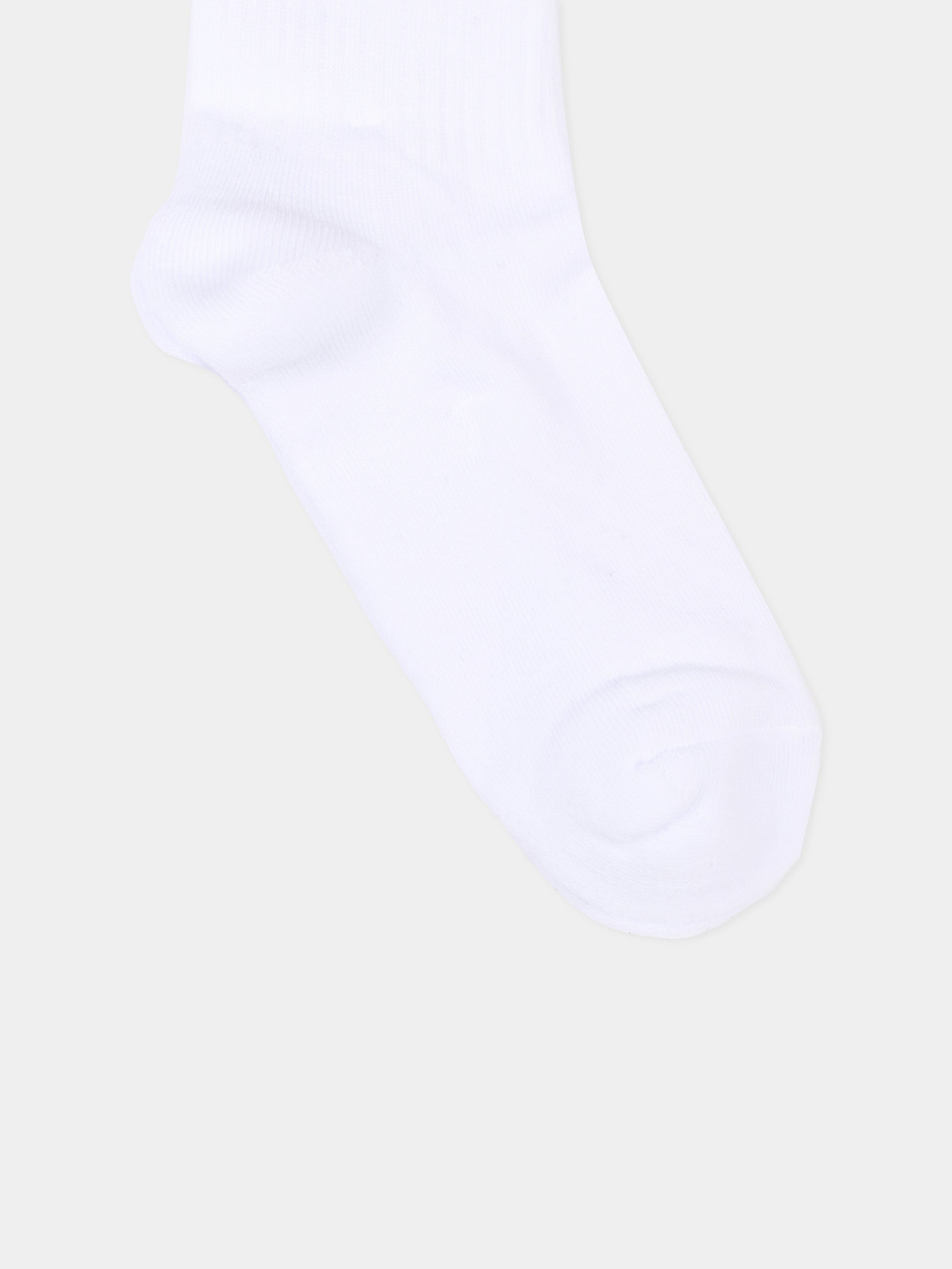 Calza Spugna bianco per bambini con logo,Msgm Kids,S6MSJUSO308 001