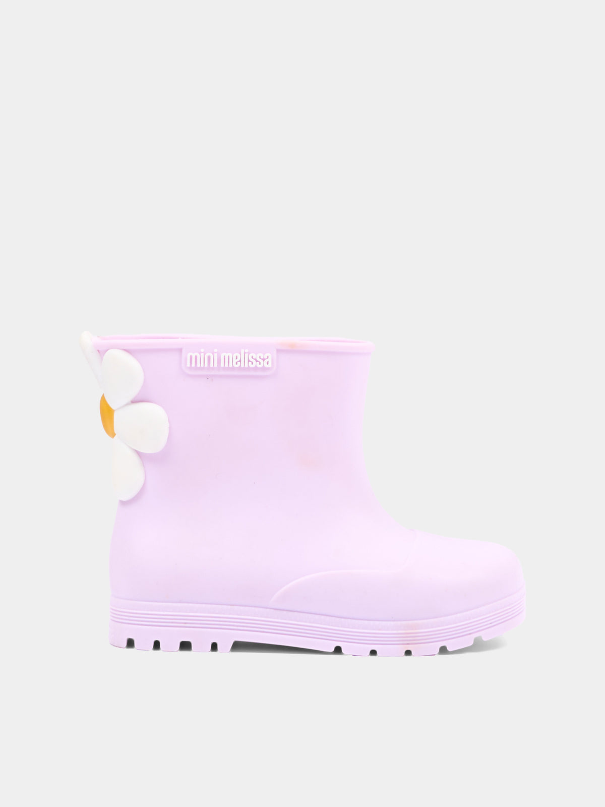 Stivali da pioggia lilla per bambina con fiore,Mini Melissa,38061 BW305 06071