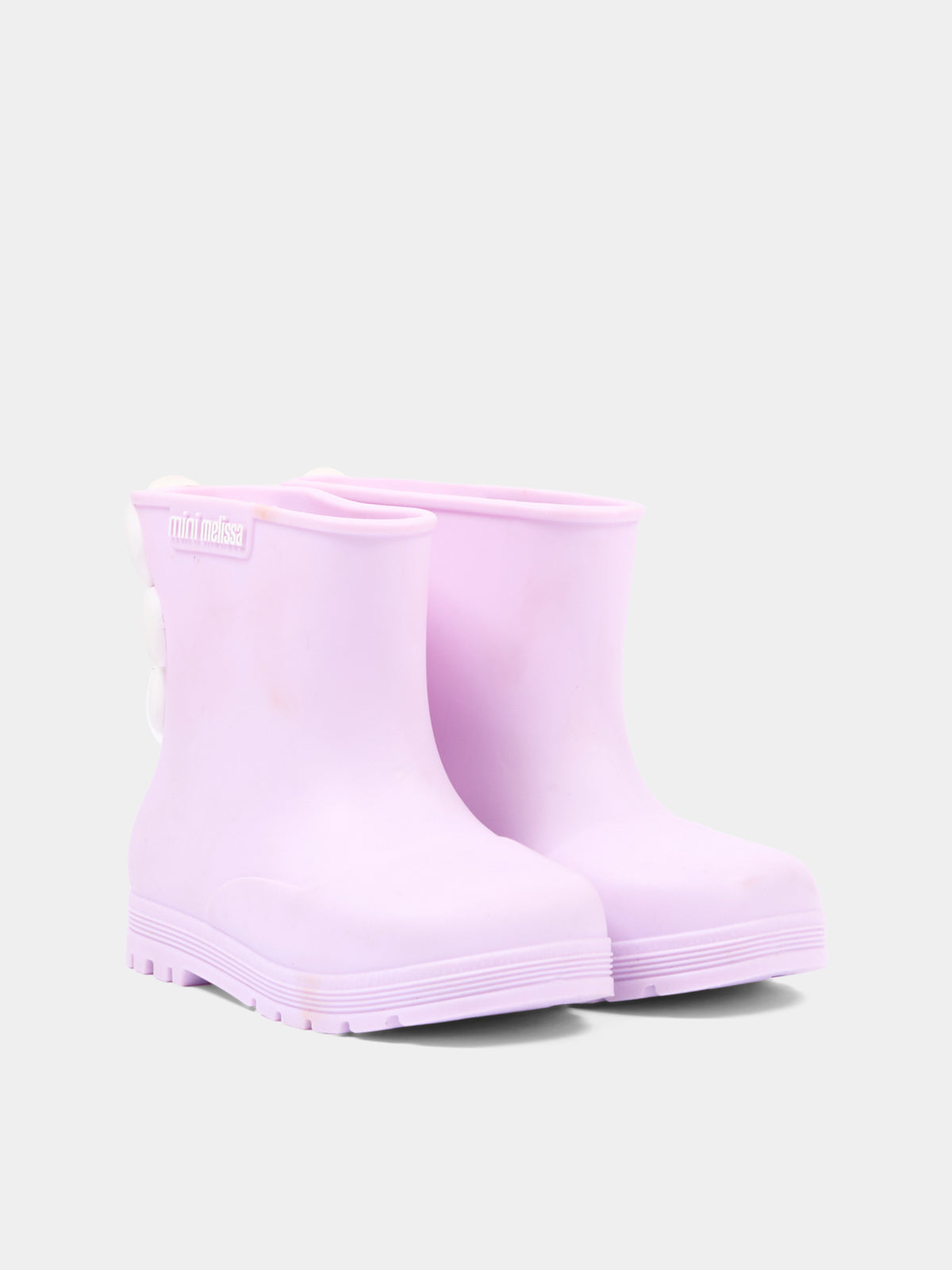 Stivali da pioggia lilla per bambina con fiore,Mini Melissa,38061 BW305 06071