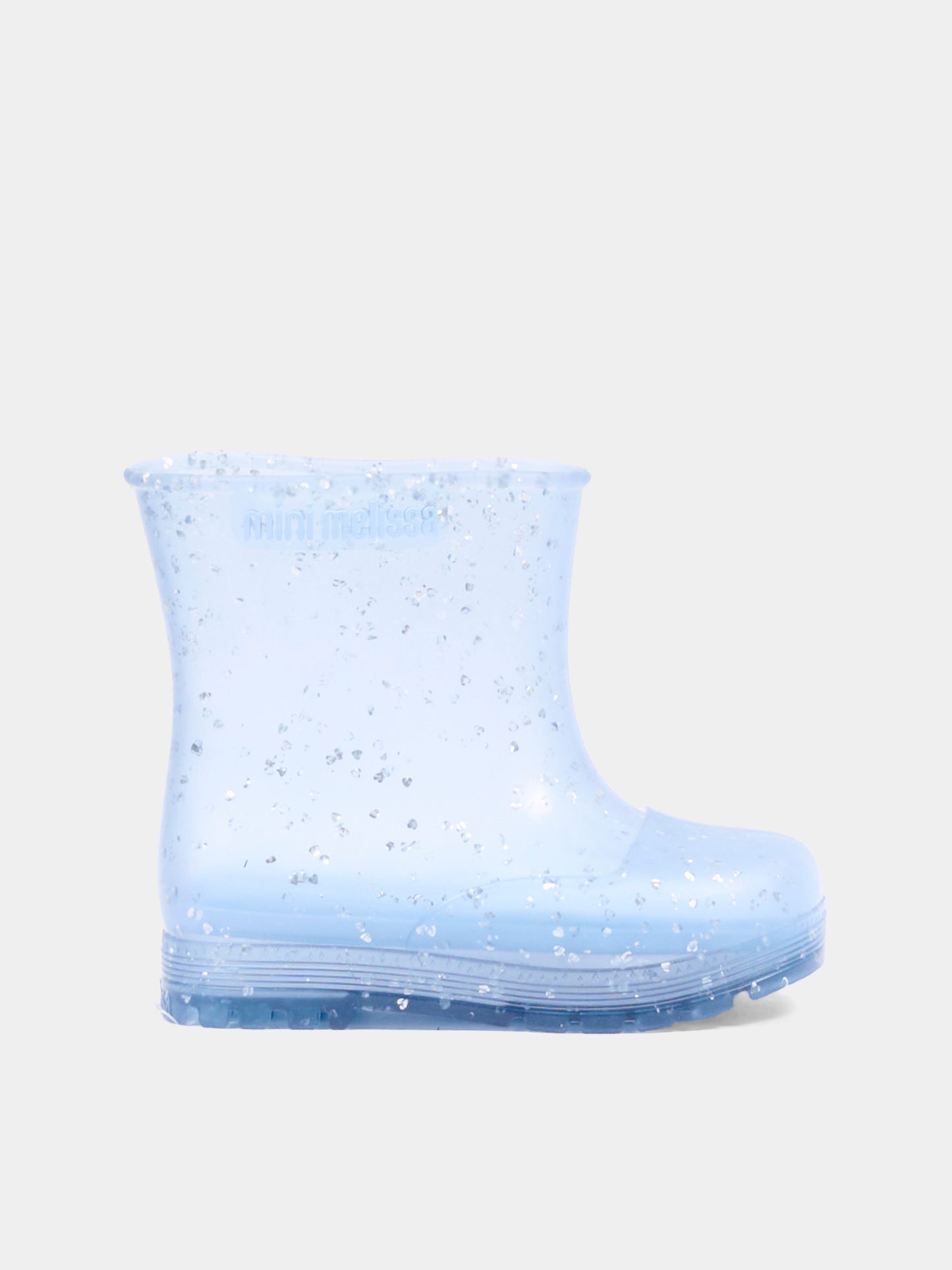 Stivali da pioggia azzurri per bambina con glitter,Mini Melissa,38072 BW130 06411