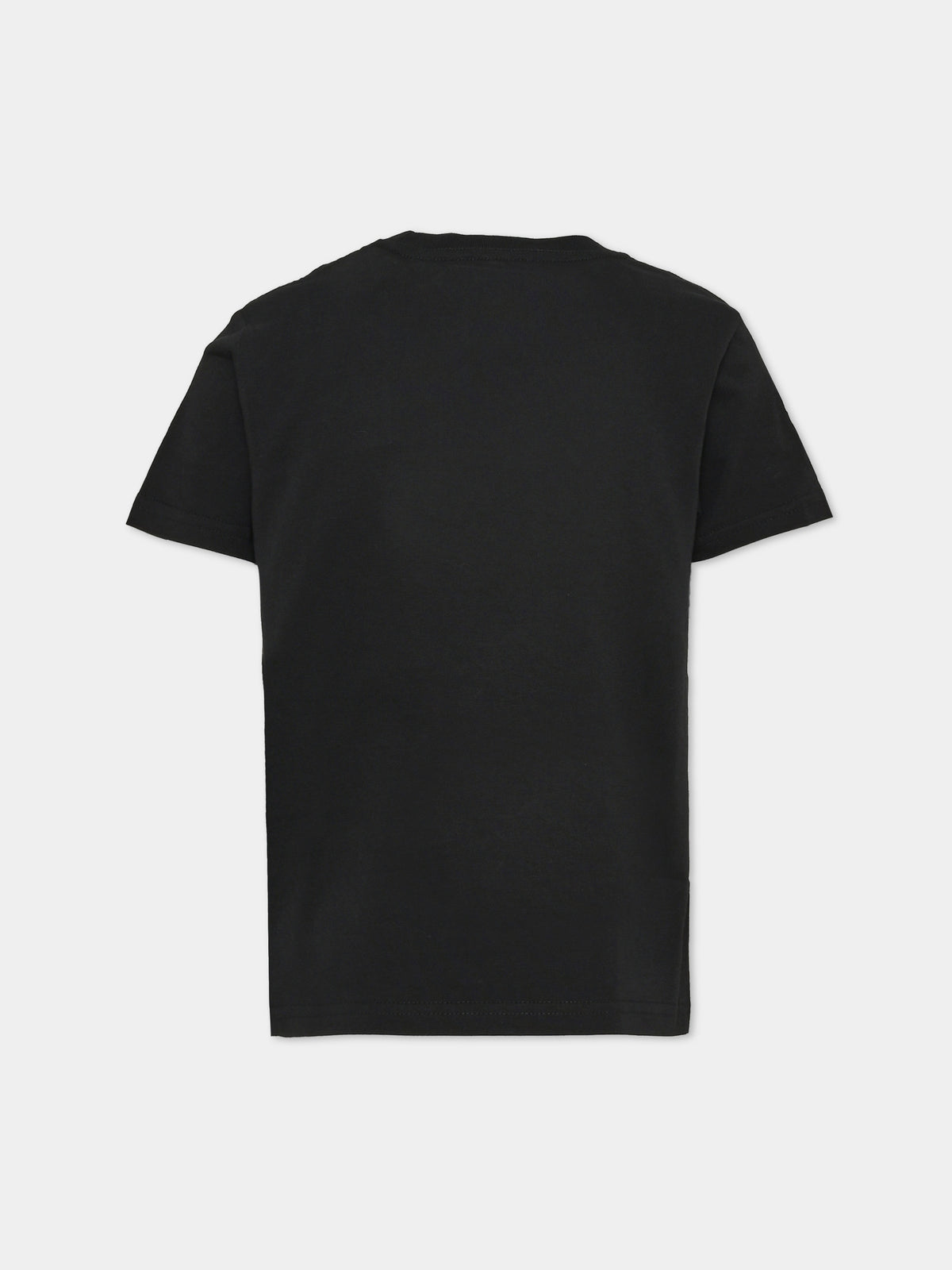 T-shirt a manica corta nera con logo per bambino,Ralph Lauren Kids,832907055