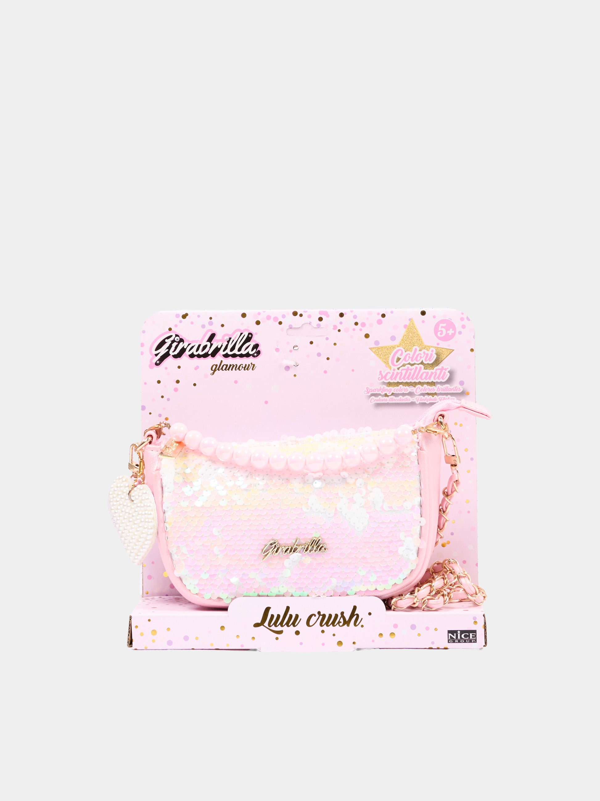 Borsa rosa per bambina con paillettes,Girabrilla,19150