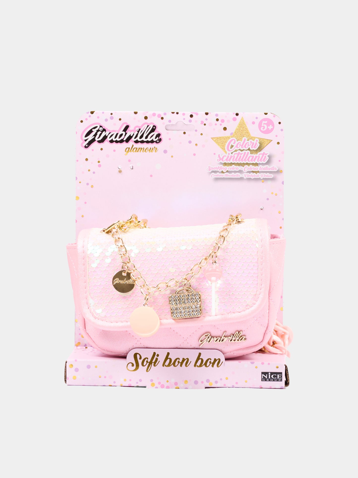 Borsa rosa per bambina con paillettes,Girabrilla,19151