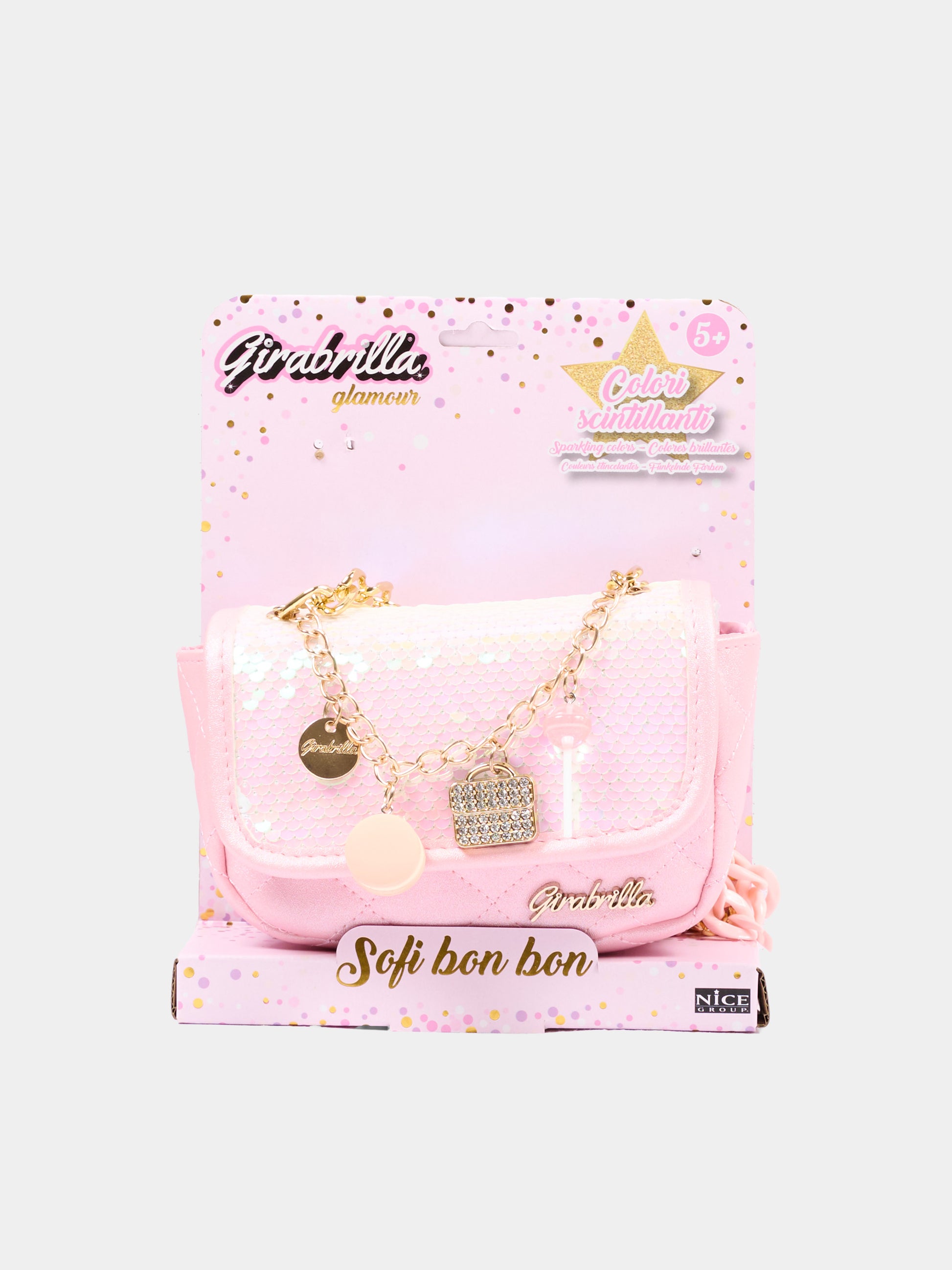 Borsa rosa per bambina con paillettes,Girabrilla,19151