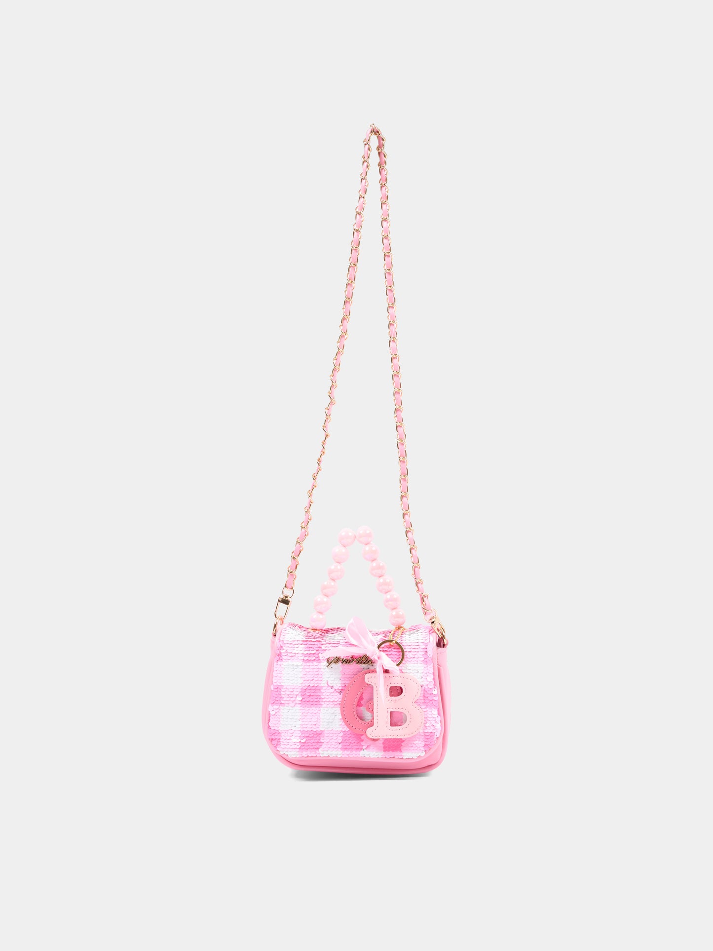 Borsa rosa per bambina con paillettes,Girabrilla,19154