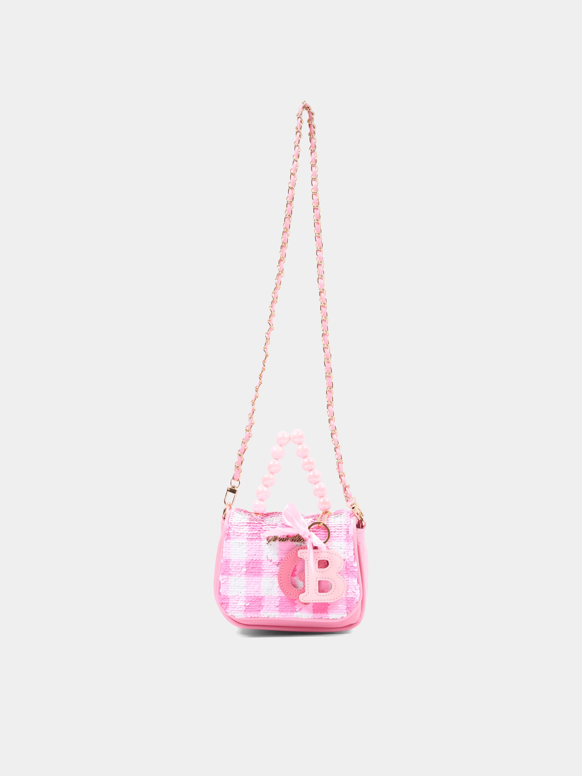 Borsa rosa per bambina con paillettes,Girabrilla,19154