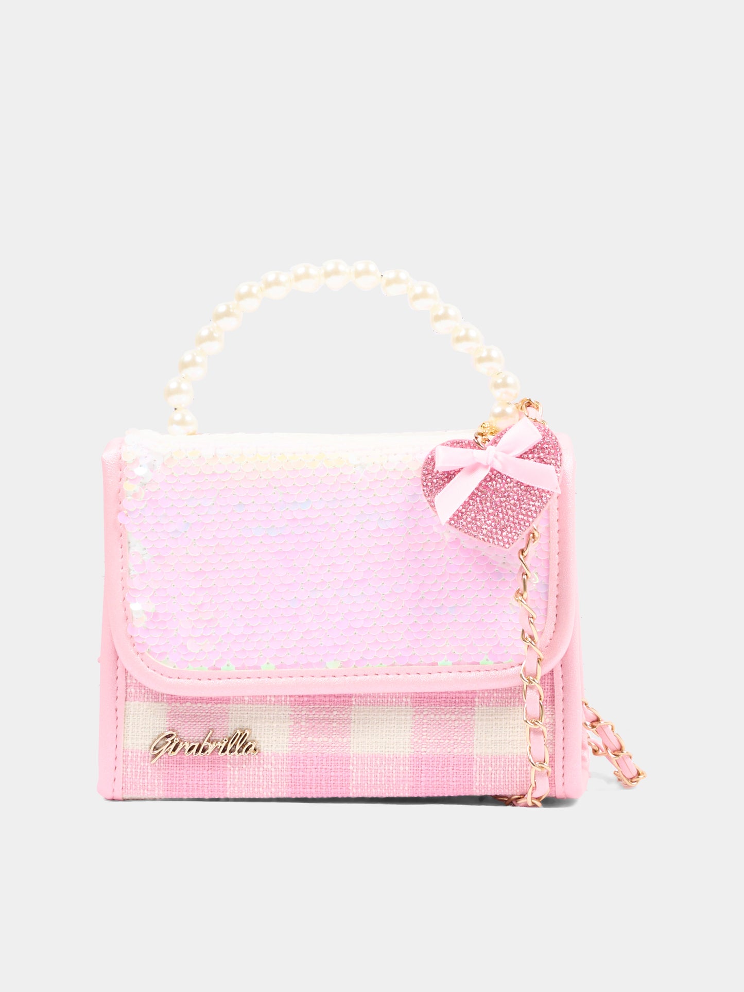 Borsa rosa per bambina con cuore,Girabrilla,19155