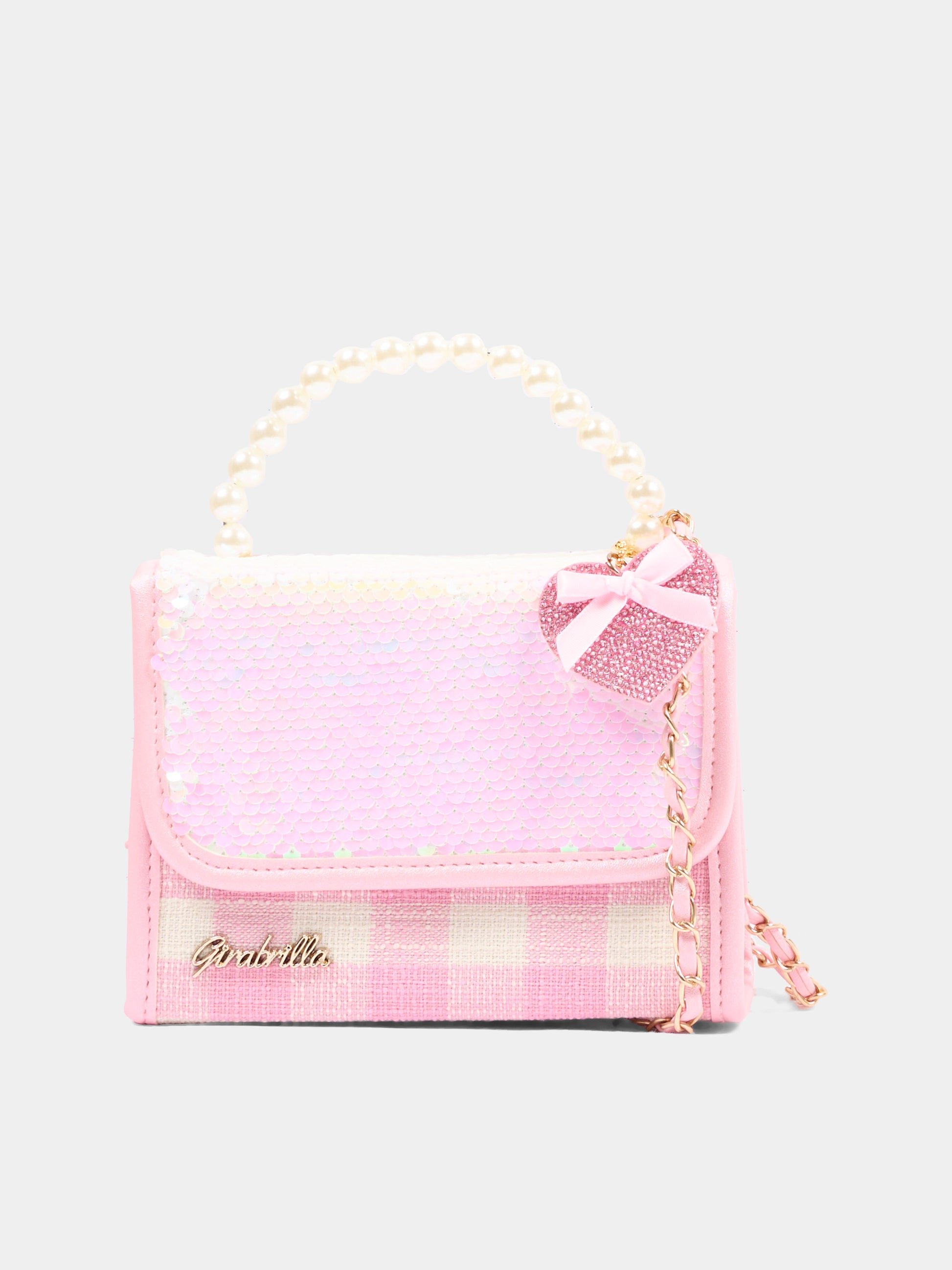 Borsa rosa per bambina con cuore,Girabrilla,19155