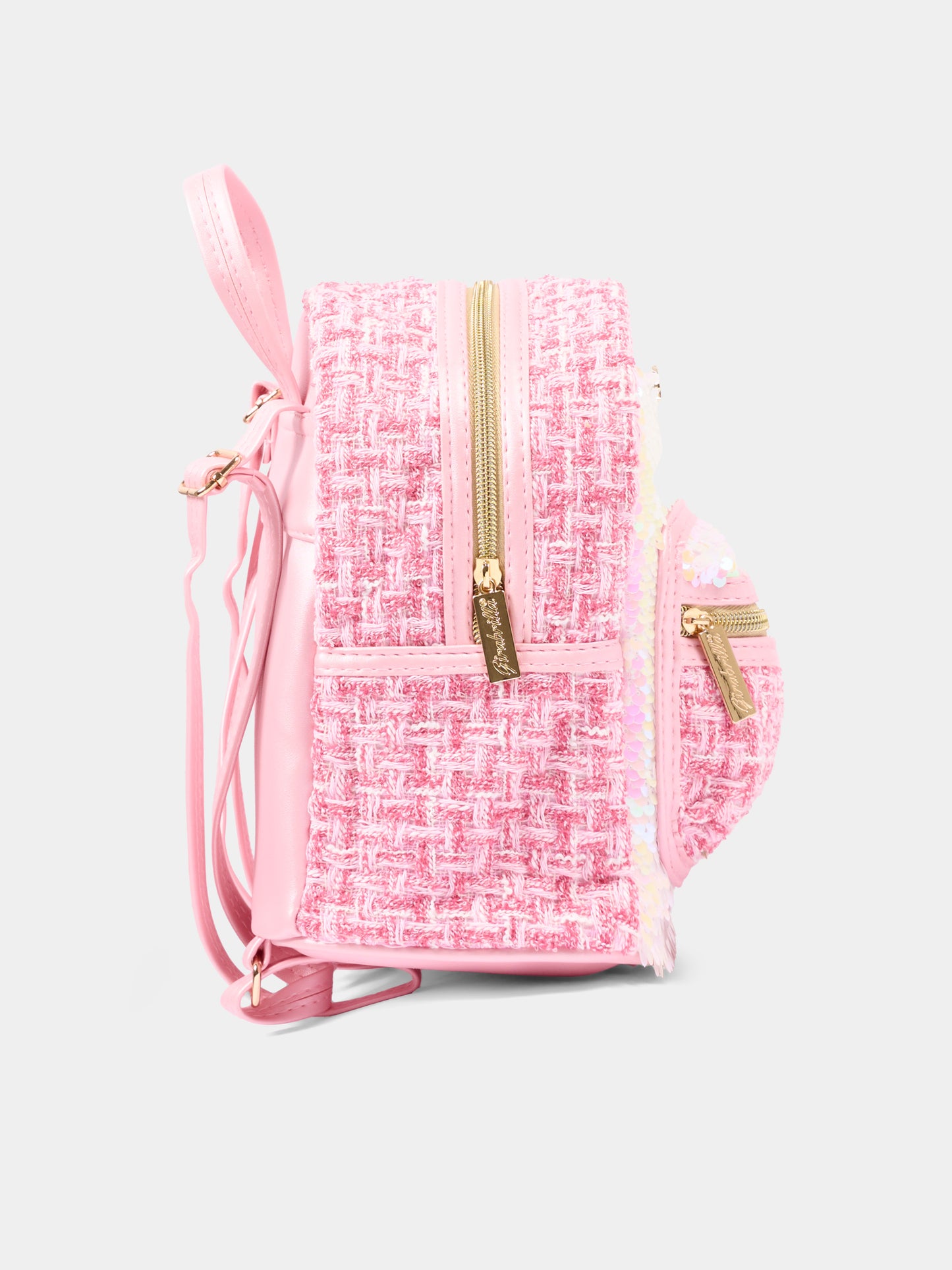 Zaino rosa per bambina con logo,Girabrilla,19146