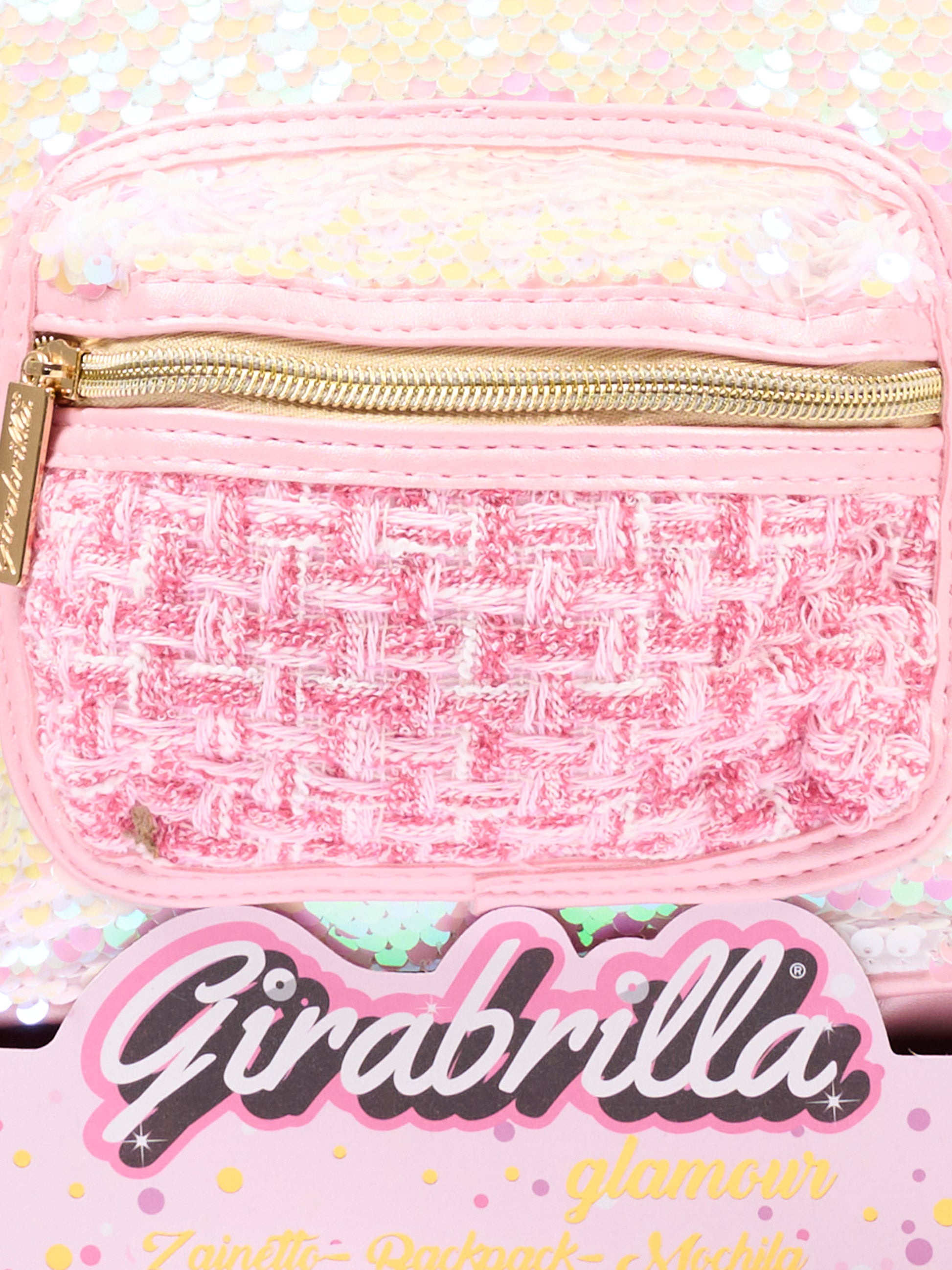 Zaino rosa per bambina con logo,Girabrilla,19146