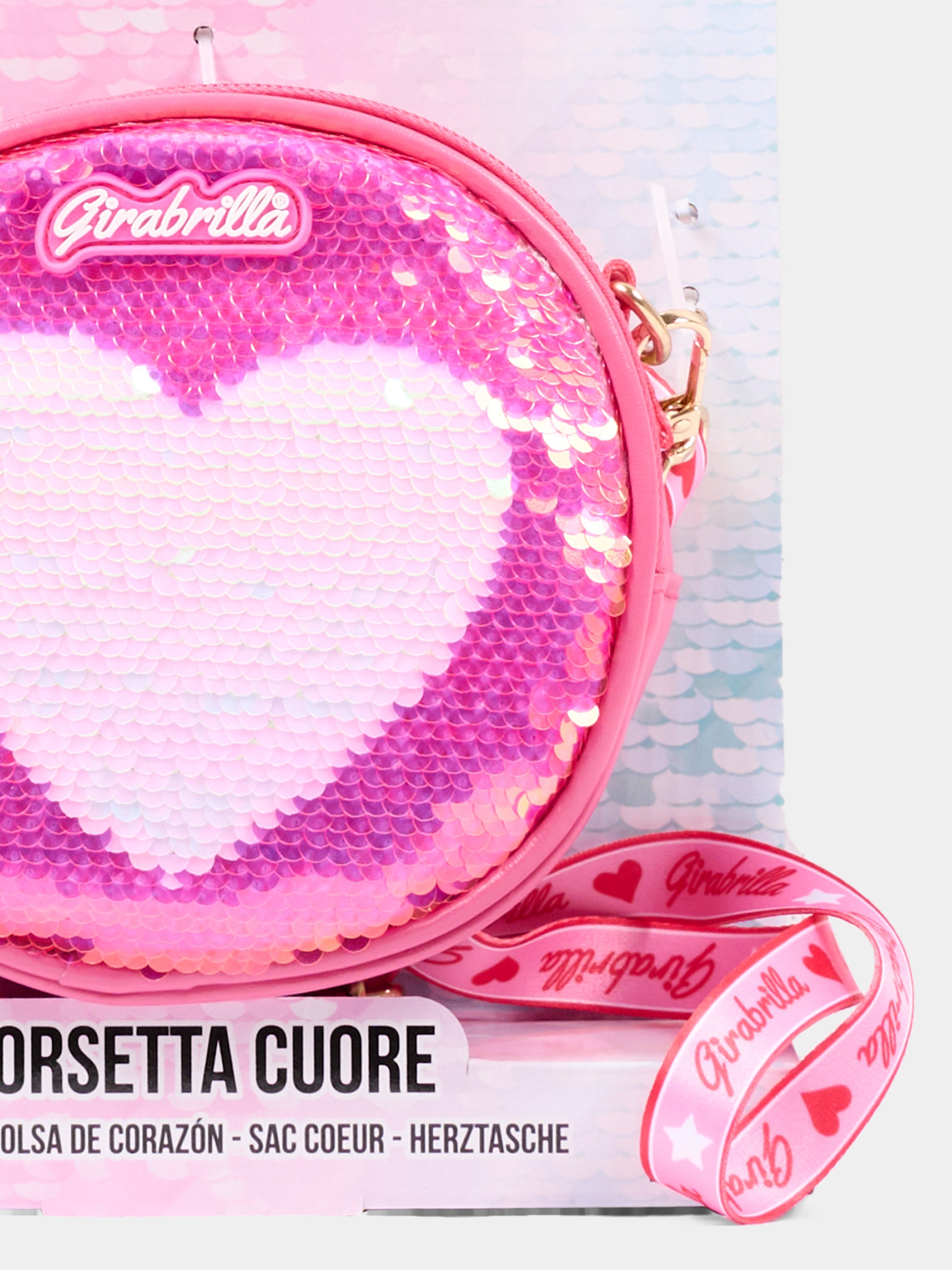Borsa rosa per bambina con cuore,Girabrilla,19090