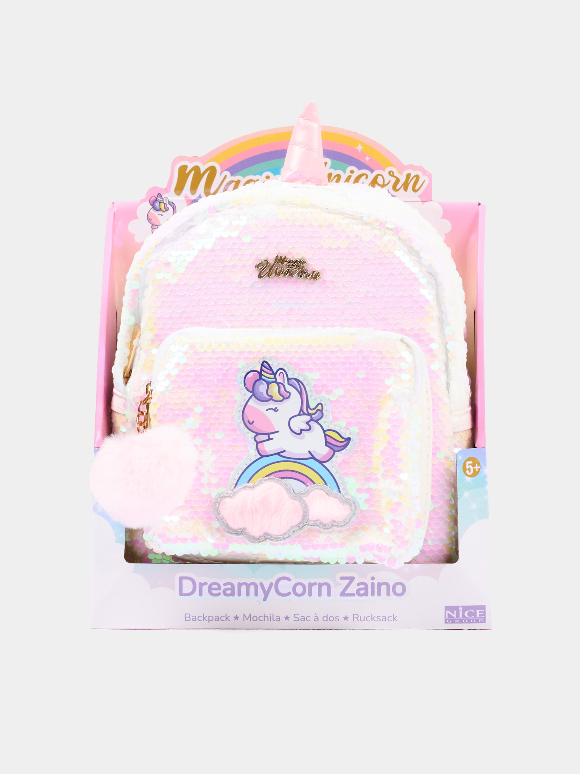 Zaino multicolor per bambina con unicorno,Girabrilla,16200