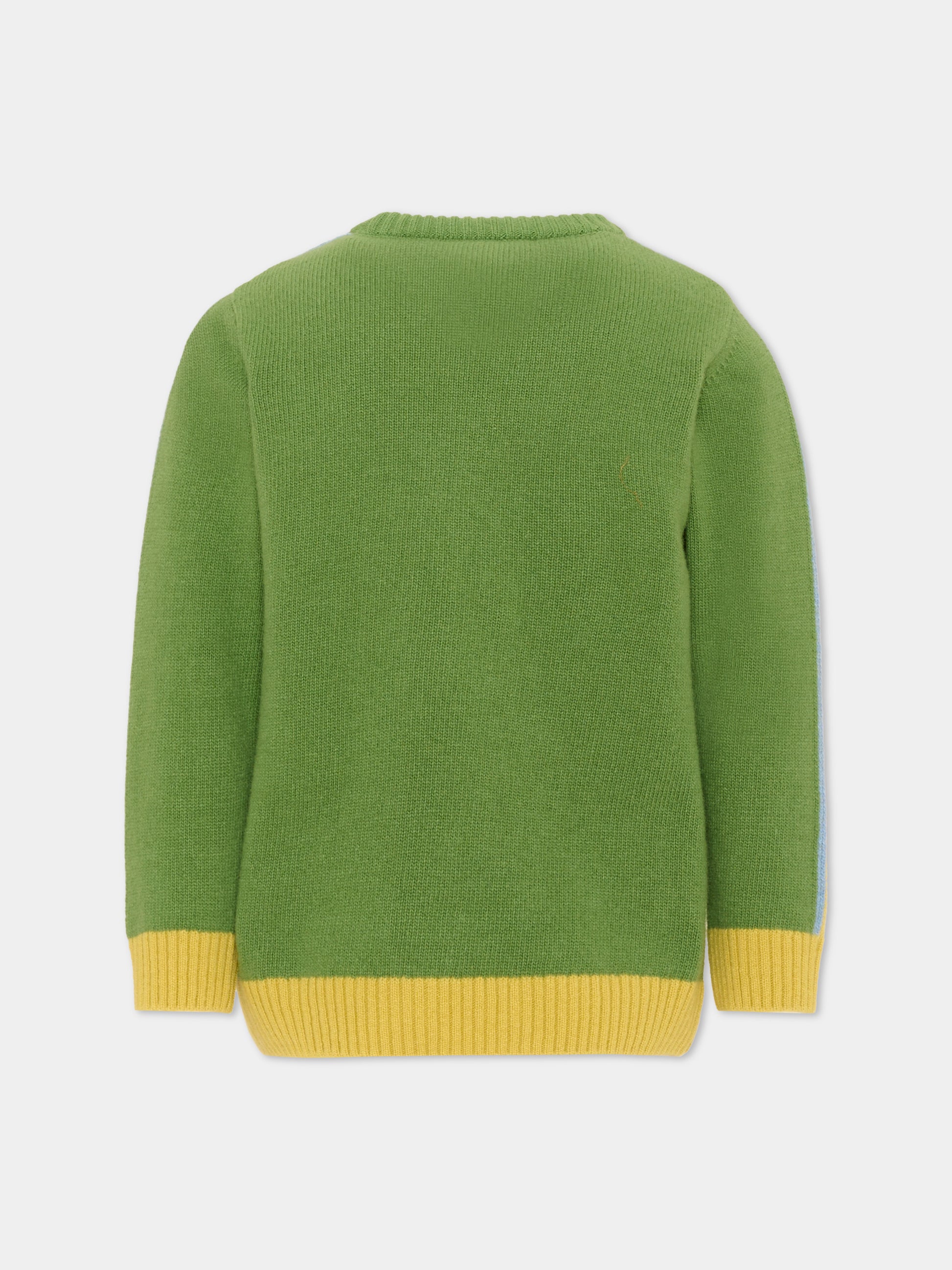 Maglione verde per bambino con Pegaso,Etro,GX9P00 Z2498 722