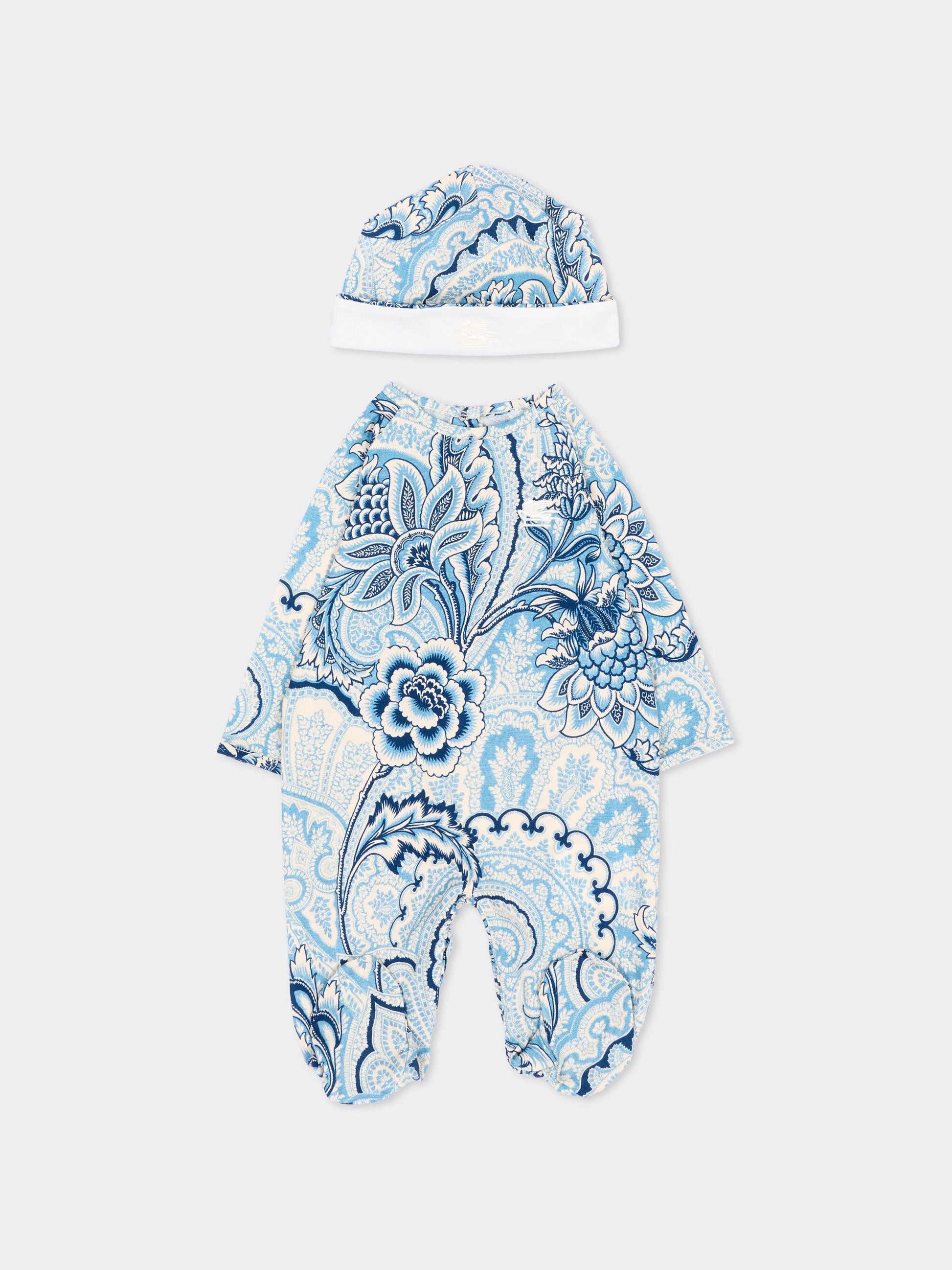 Set tutina avorio per neonati con stampa paisley,Etro,GXB540 Z3377 638BL