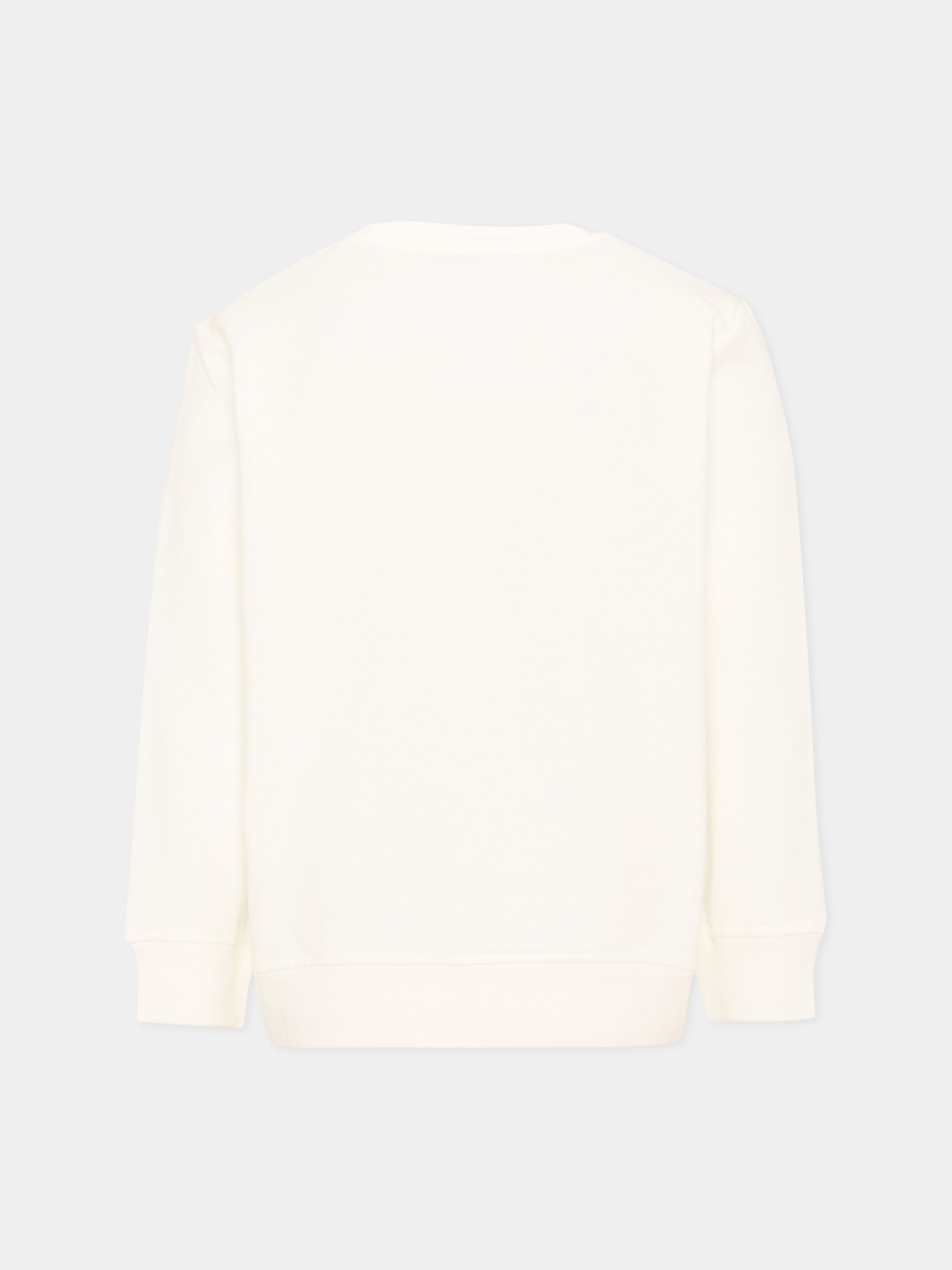 Felpa avorio per bambina con stampa,Stella Mccartney Kids,TX4C00 Z0453 101