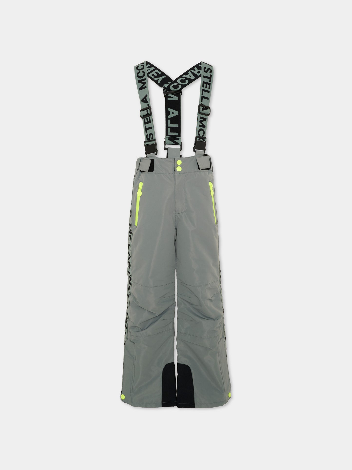 Pantaloni da neve verdi per bambini con logo,Stella Mccartney Kids,TX6P30 Z0432 760