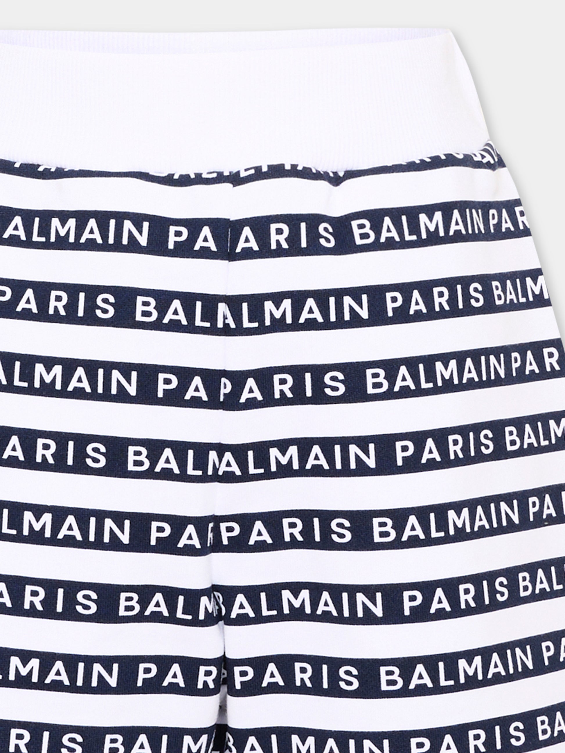 Shorts sportivi blu per bambini con logo,Balmain Kids,BU6P99 Z1909 100BL