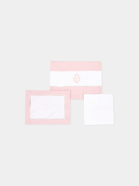 Lenzuola rosa per neonata con ricamo,Etro,GU0550 P0426 505