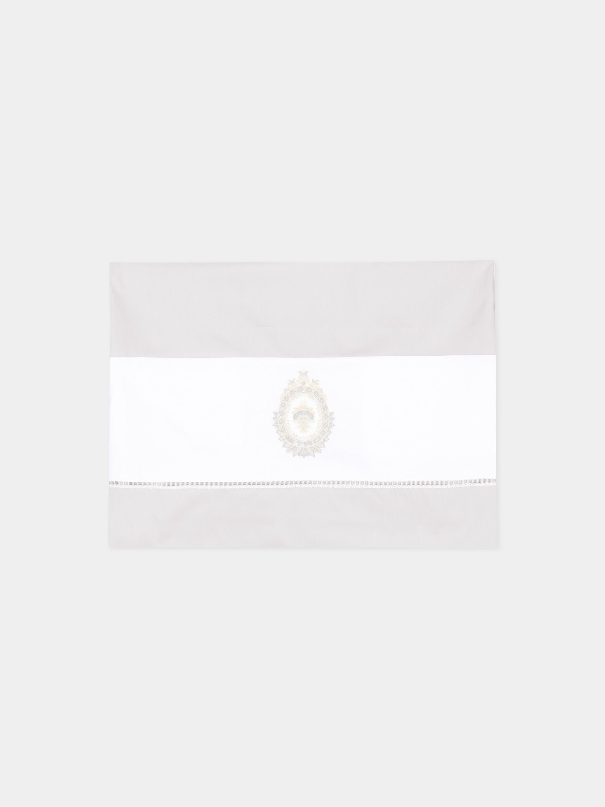 Lenzuola grigio per neonati con ricamo,Etro,GU0550 P0426 956