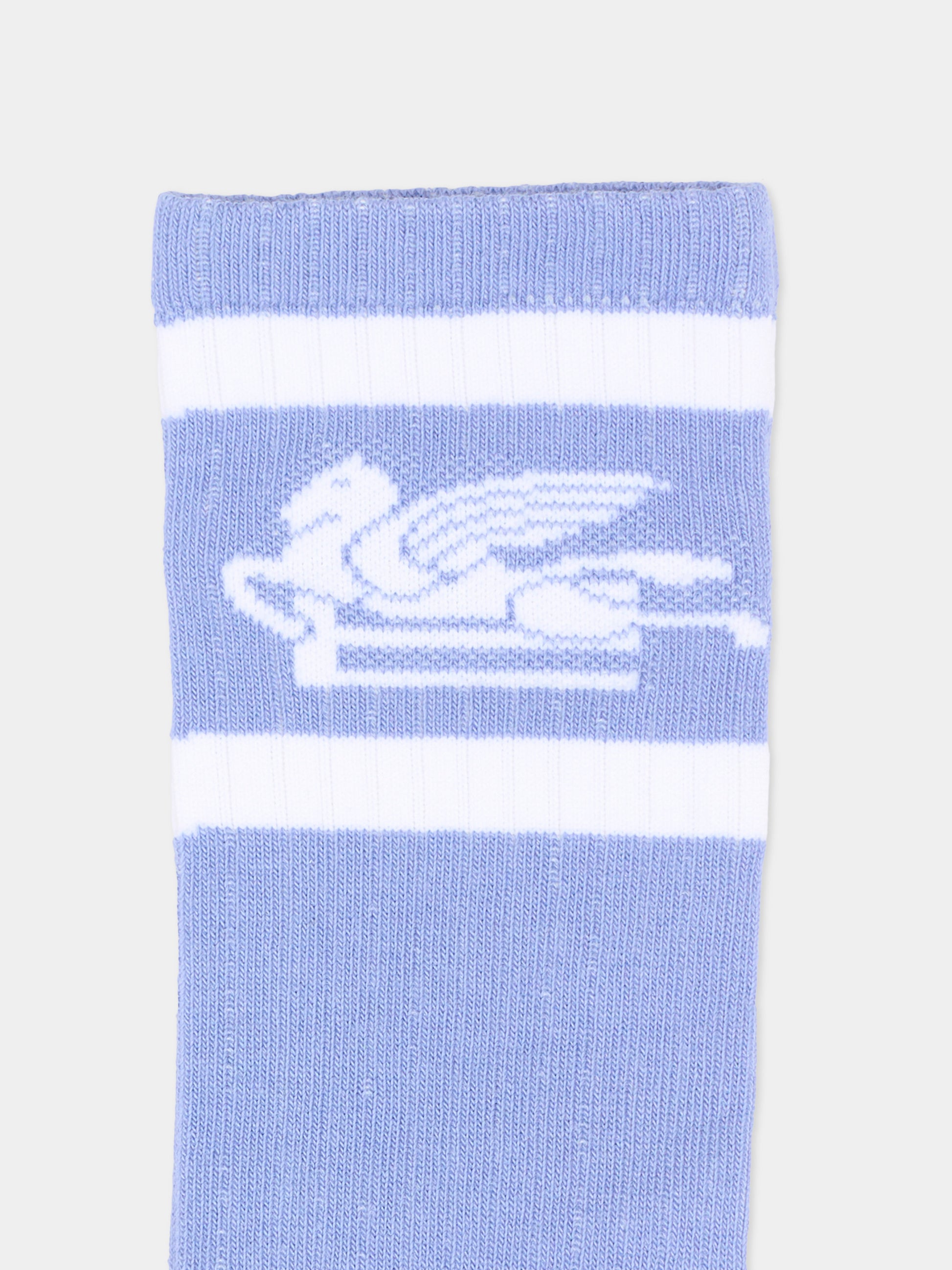 Calzino celeste per bambini con Pegaso,Etro,GU0B00 Z0396 654AV
