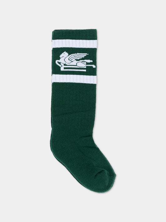 Calzino verde per bambini con Pegaso,Etro,GU0B00 Z0396 719AV