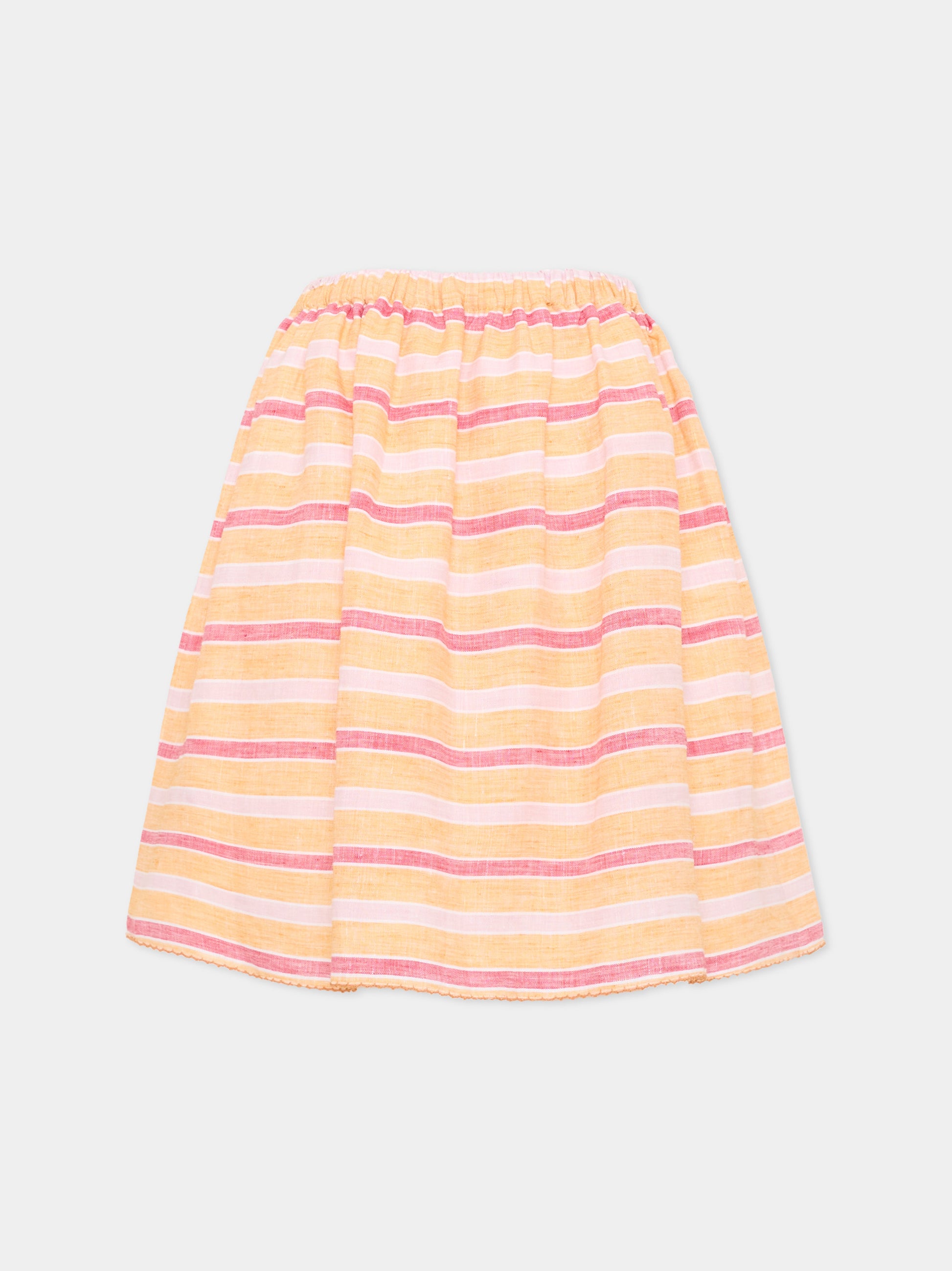 Gonna arancione per bambina con Pegaso,Etro,GU7A10 I0213 400RS