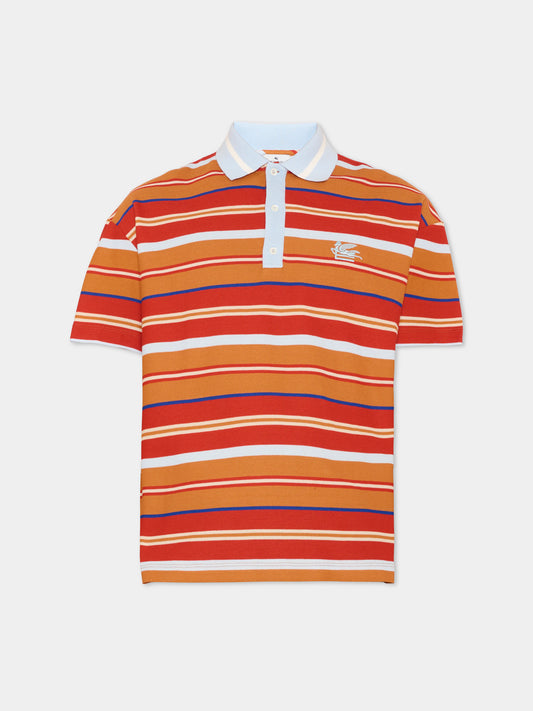 Polo rossa per bambino con Pegaso,Etro,GU8P61 J0385 410AR