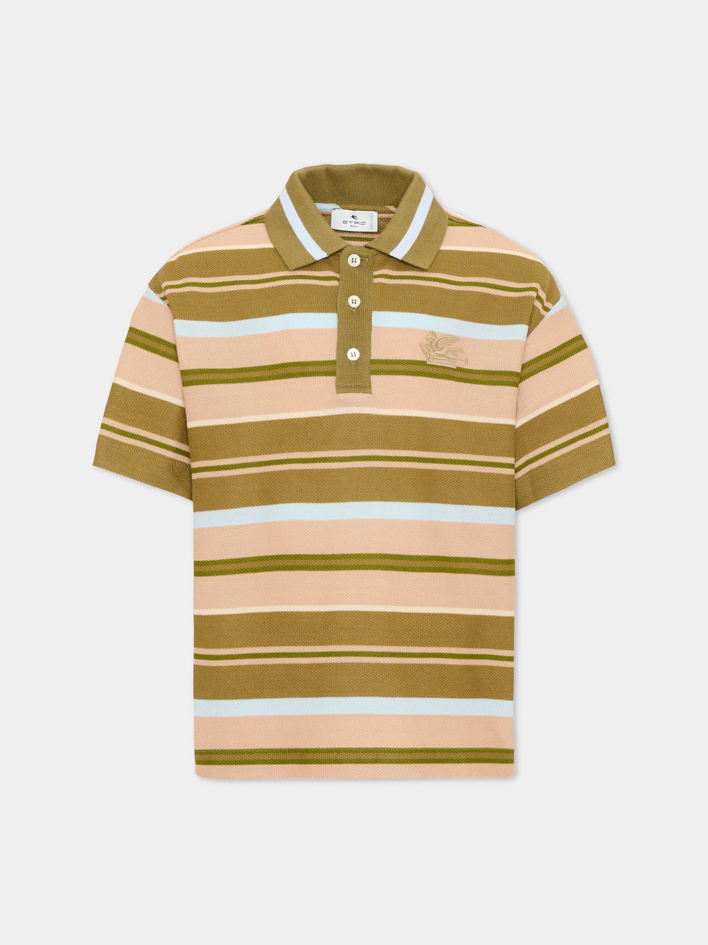 Polo verde per bambino con Pegaso,Etro,GU8P61 J0385 722BG