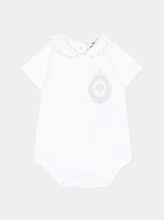 Body bianco per neonato con ricamo,Etro,GUA521 J0382 100CE