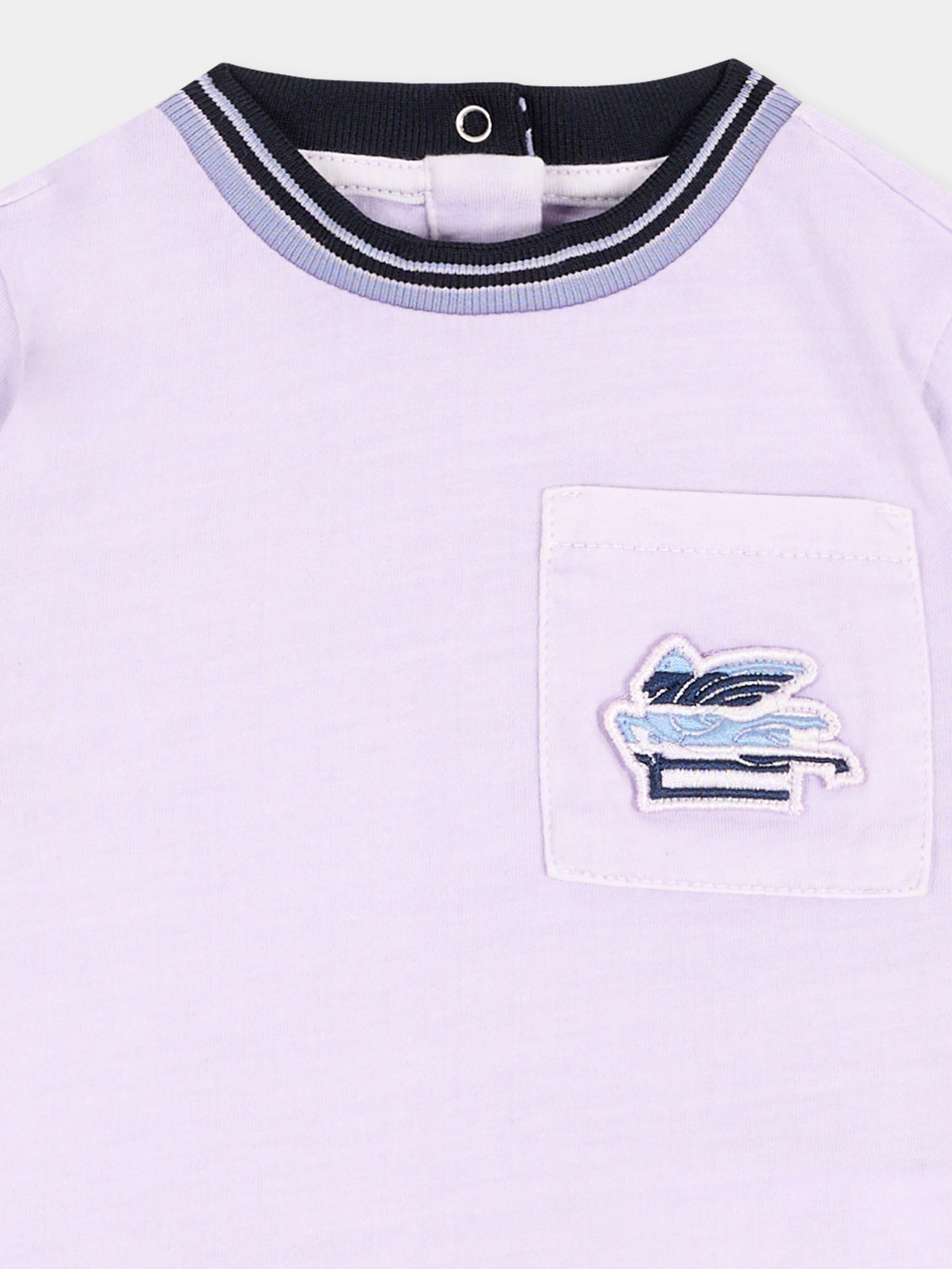 T-Shirt lilla per neonata con Pegaso,Etro,GV8551 Z2377 603