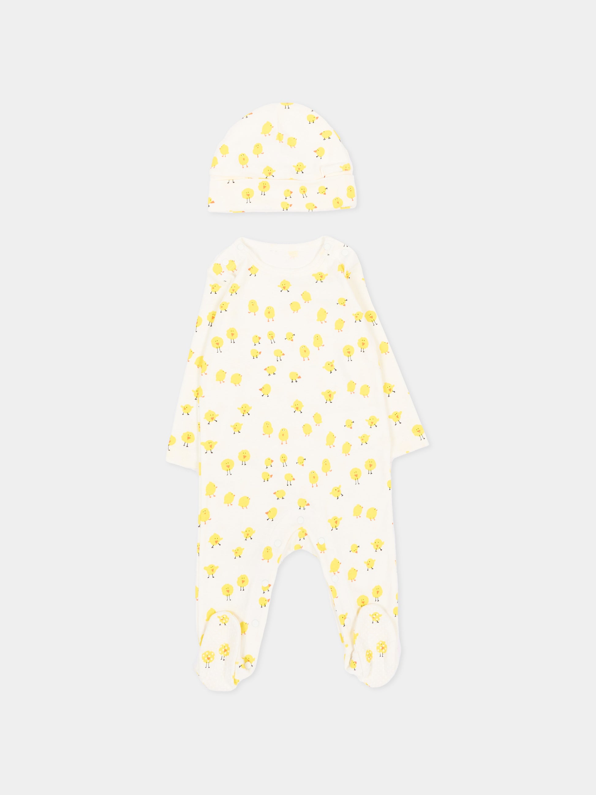 Set tutina avorio per neonato con pulcini,Stella Mccartney Kids,TVB610 Z2273 101MC