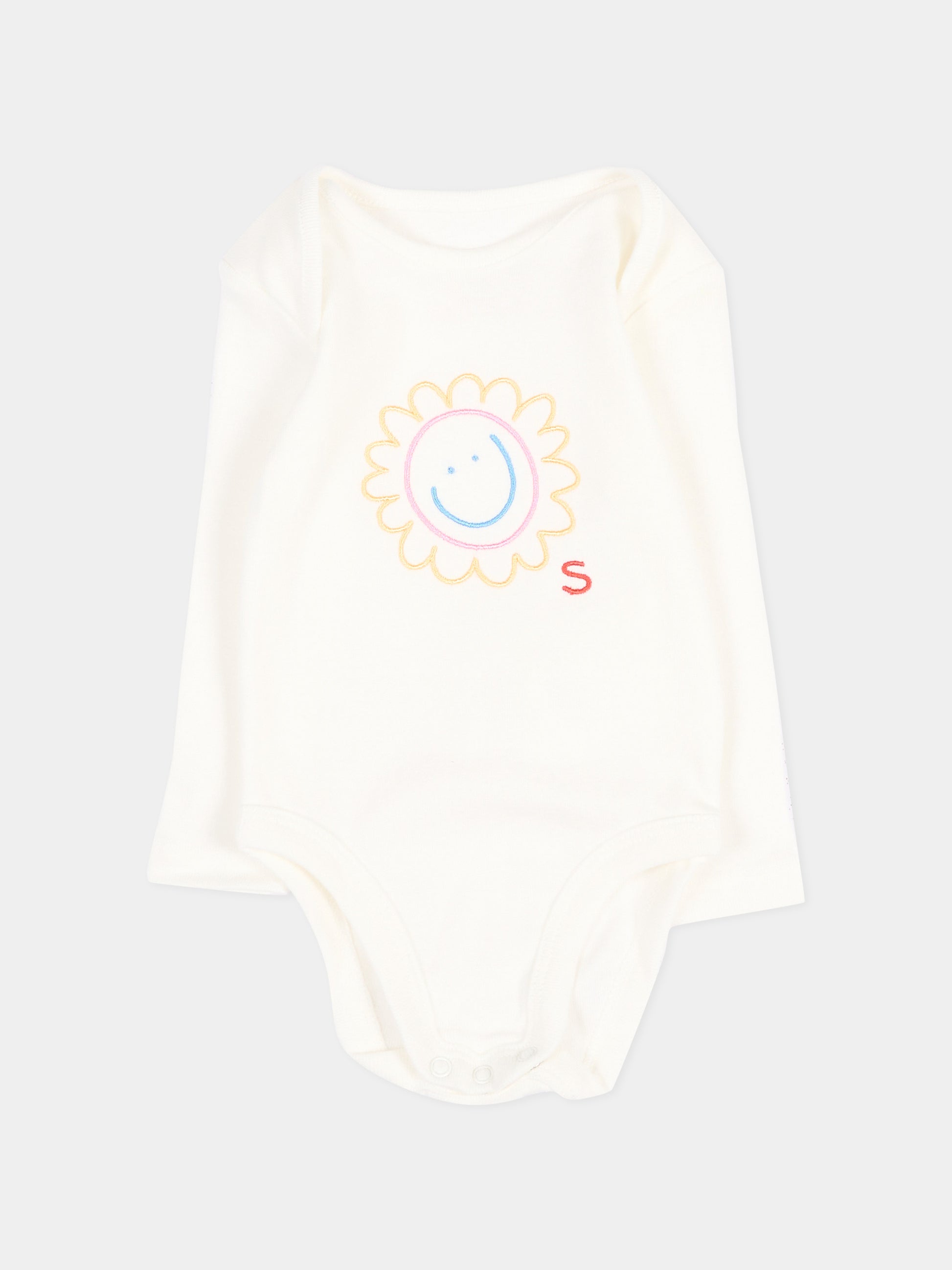 Set body avorio per neonato con ricami,Stella Mccartney Kids,TVB620 Z0669 101