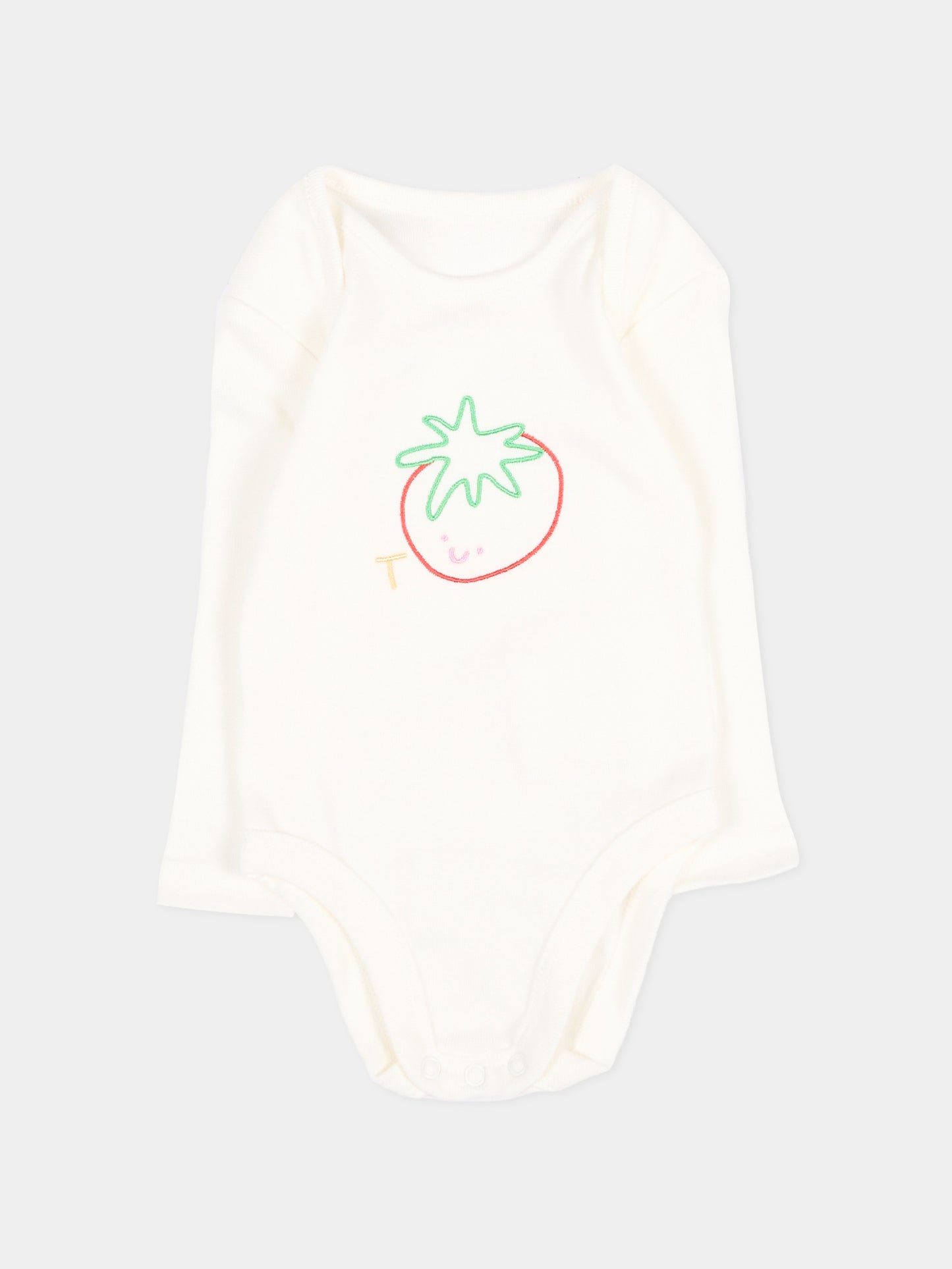 Set body avorio per neonato con ricami,Stella Mccartney Kids,TVB620 Z0669 101