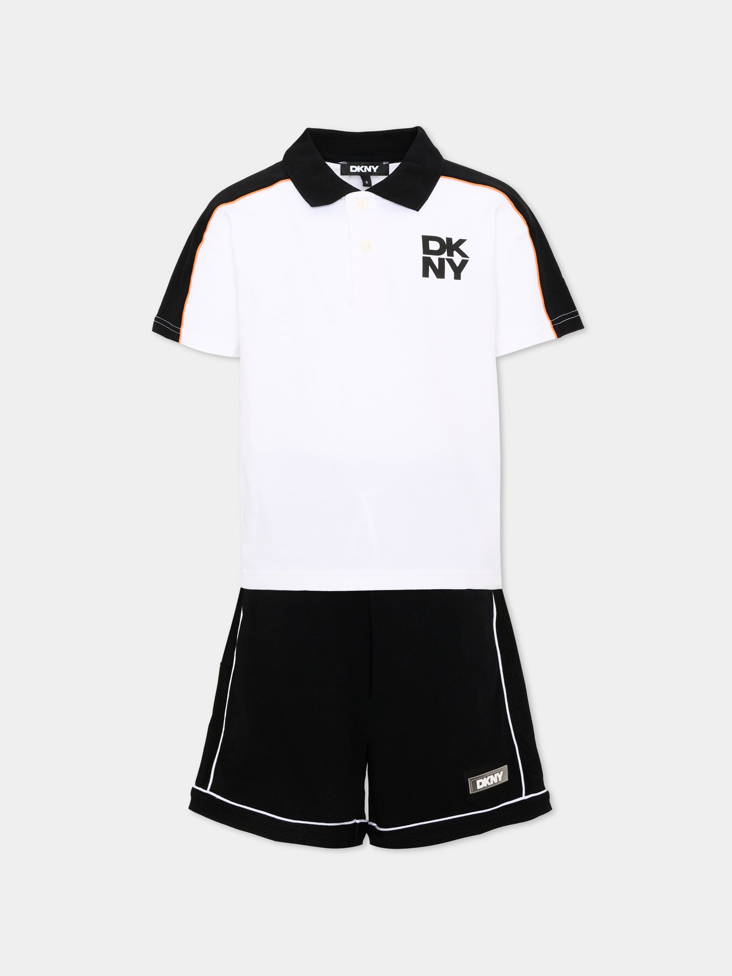 Completo sportivo multicolor per bambino con logo,Dkny,D62520 M41
