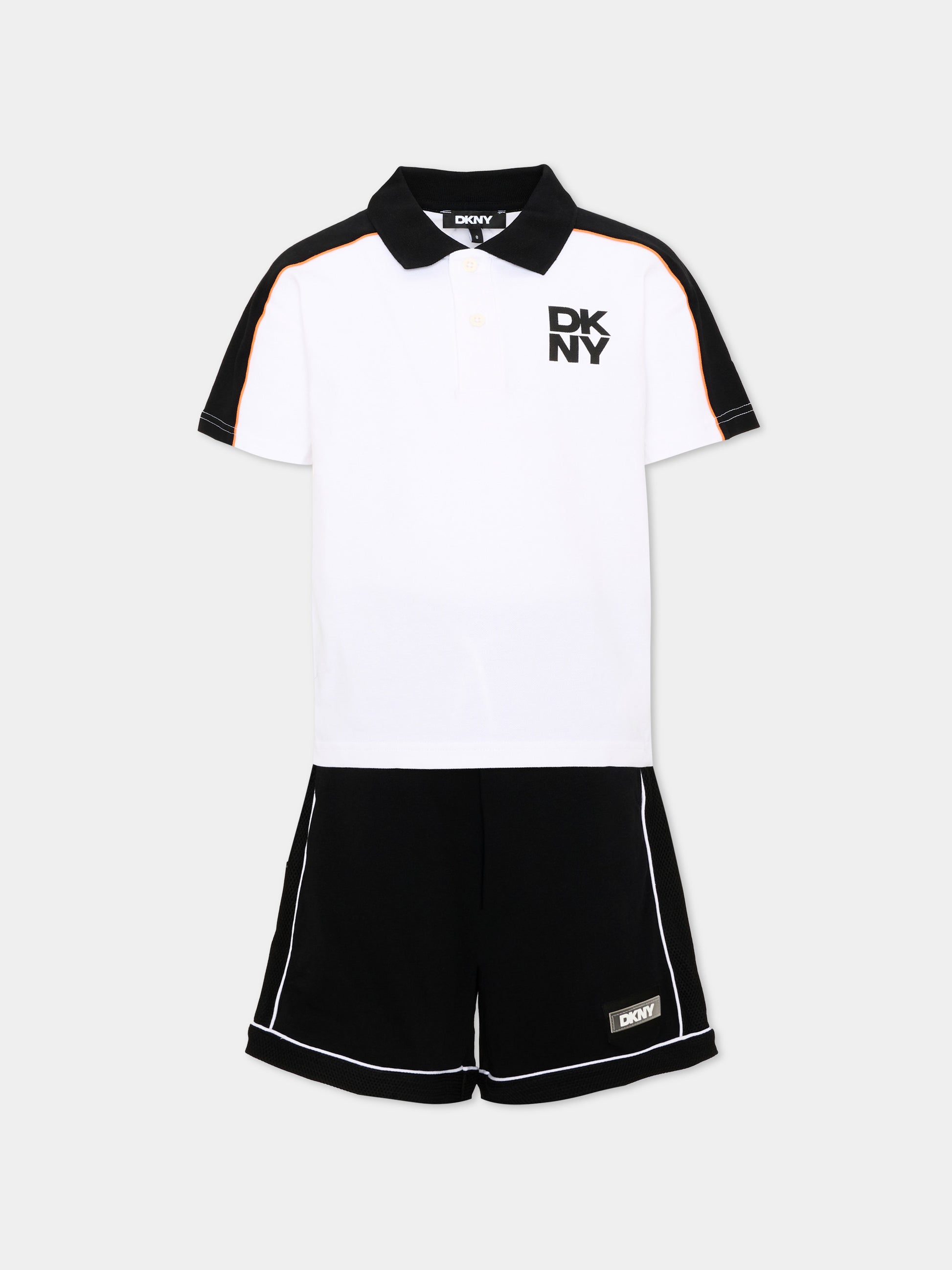 Completo sportivo multicolor per bambino con logo,Dkny,D62520 M41