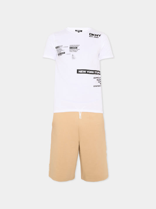 Completo sportivo multicolor per bambino con logo,Dkny,D62521 20P