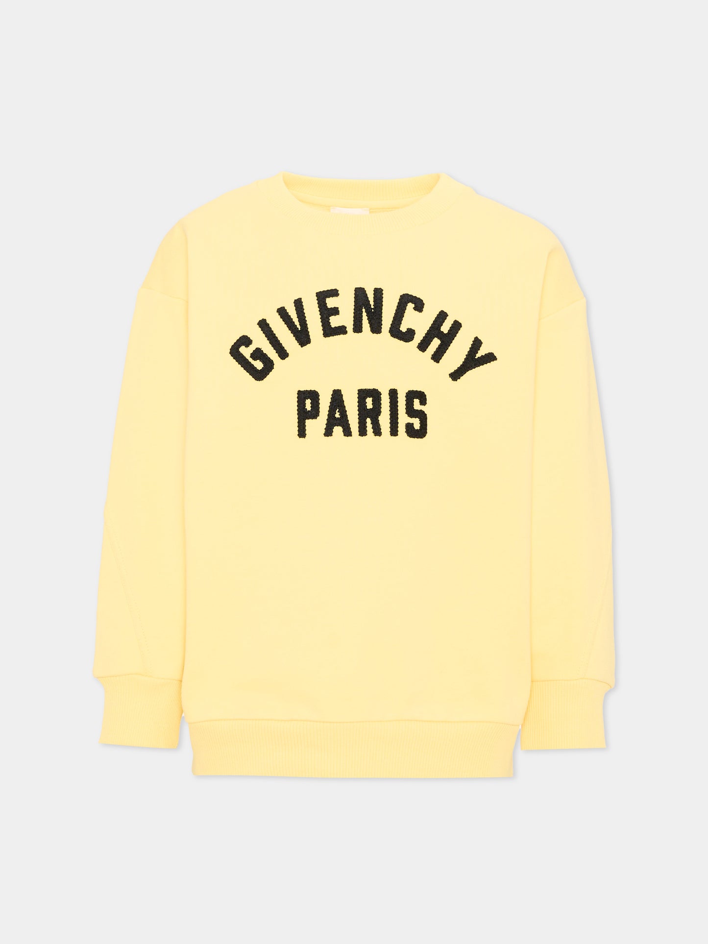 Felpa gialla per bambini con logo,Givenchy Kids,H31214 524