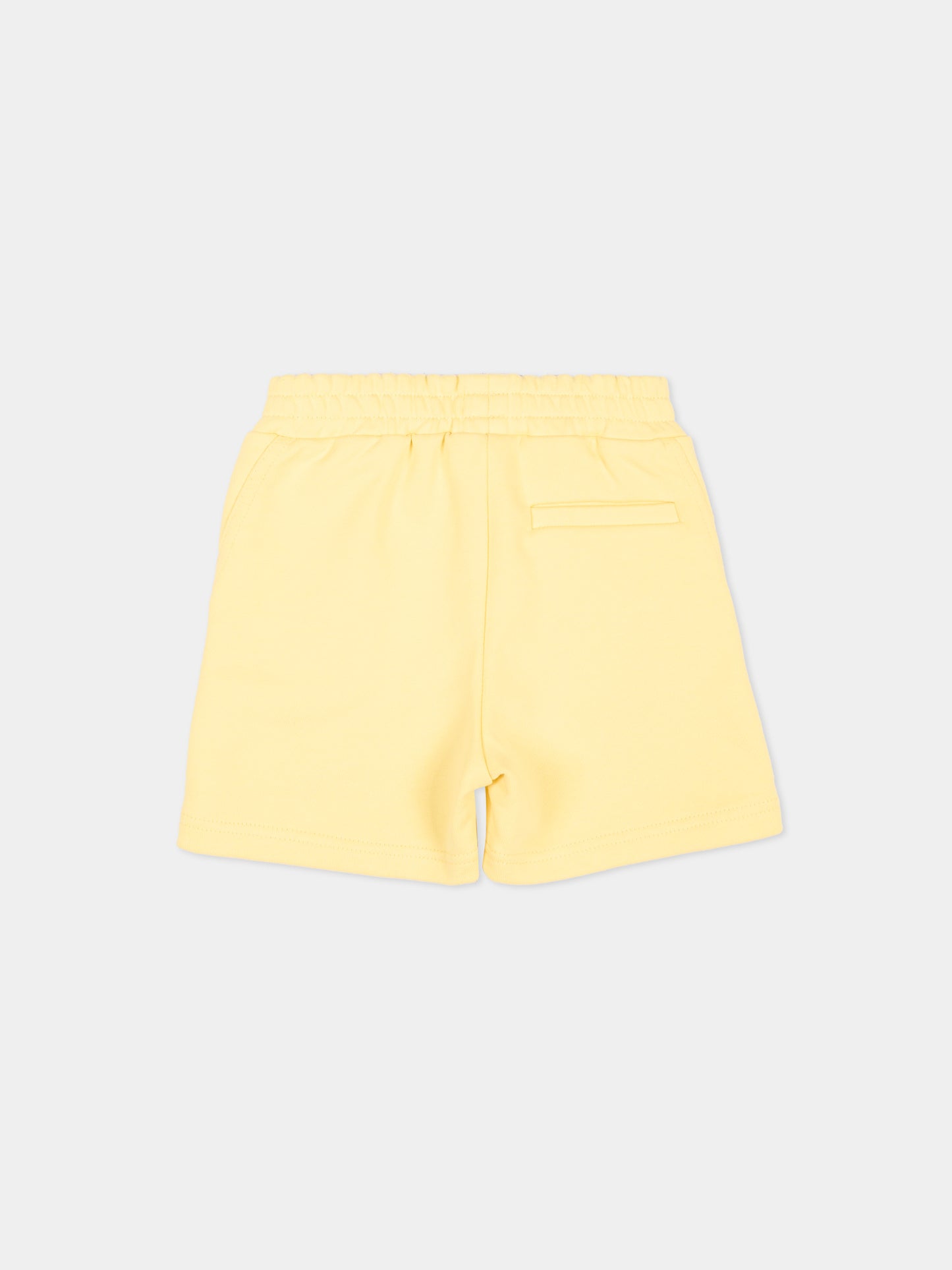 Shorts sportivi gialli per neonati con logo,Givenchy Kids,H31231 524