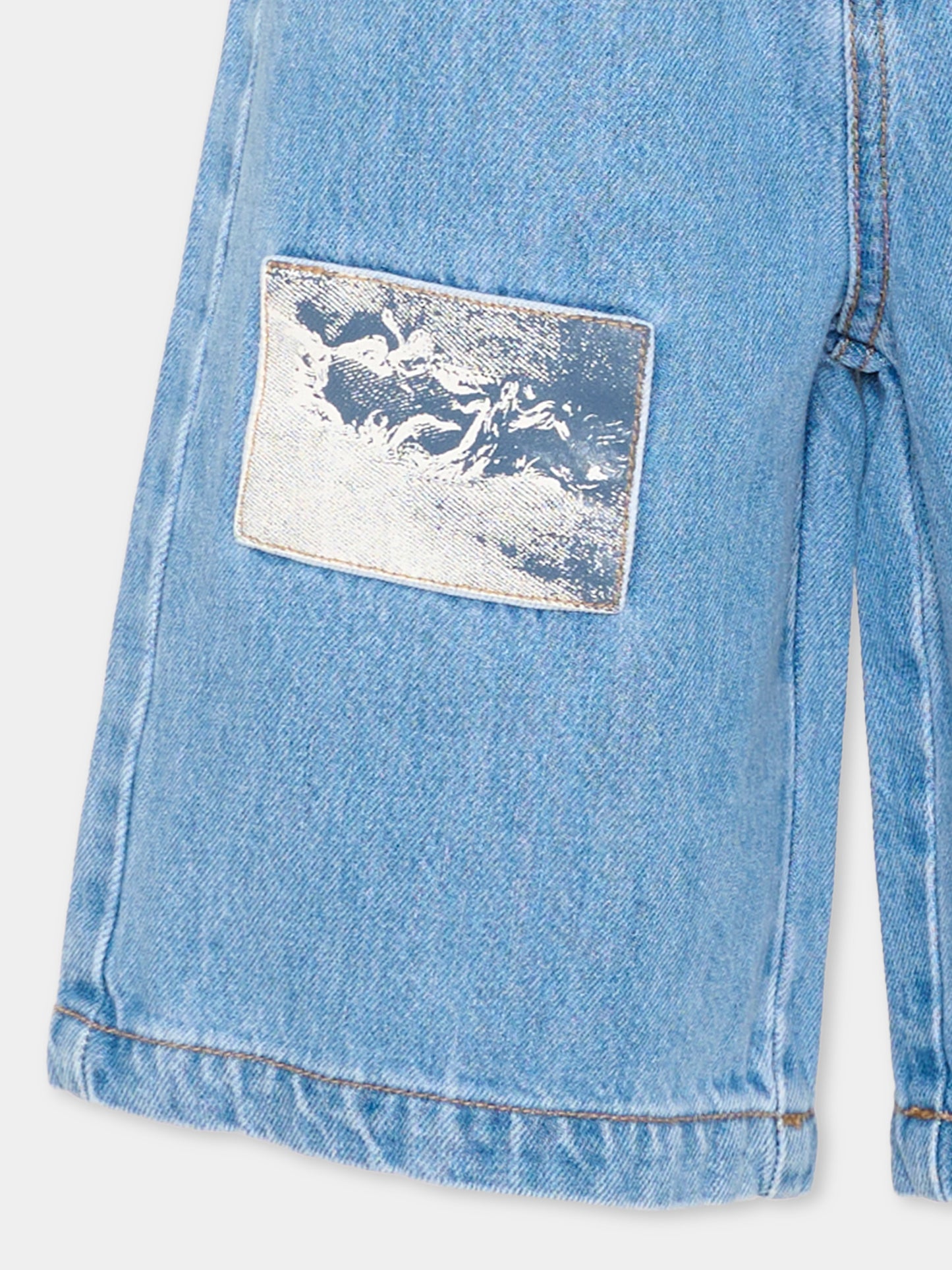 Shorts denim per bambino con patch logo,Marc Jacobs,W60786 Z10